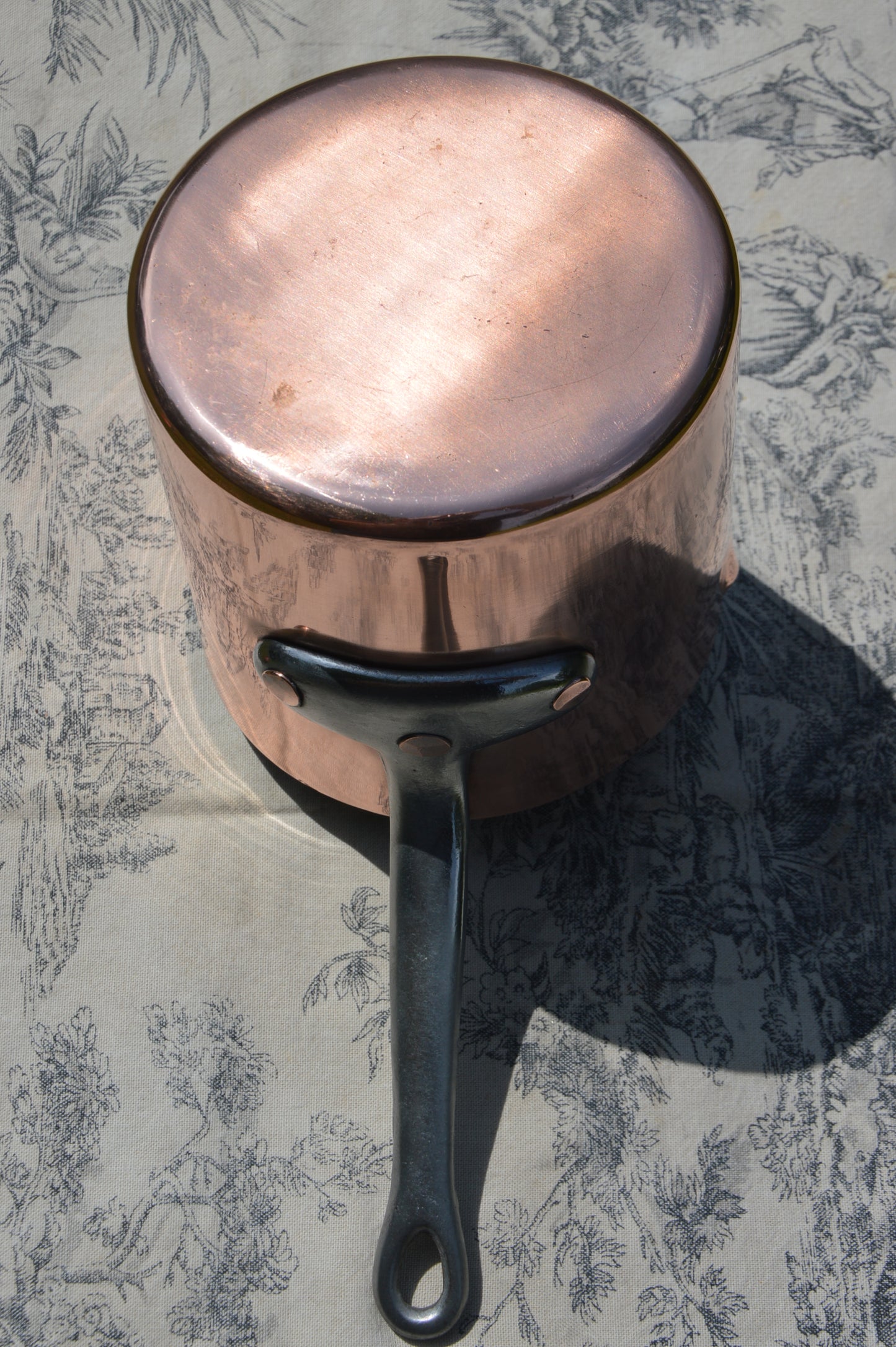Antique French Copper Pan, Refurbished Professional Chef Pâtissier, New Bill Cox Hand Wiped Tin