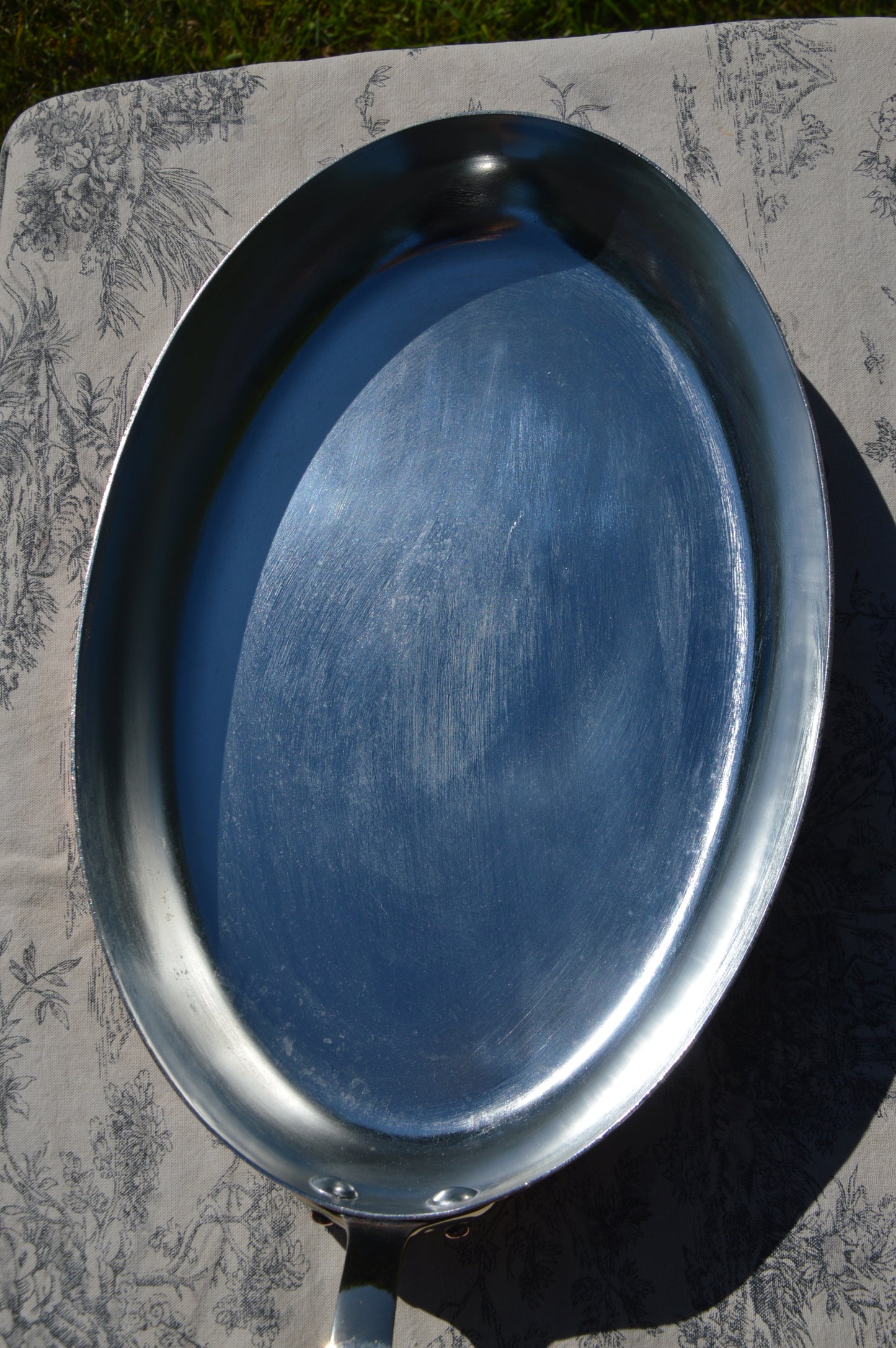 French Copper Skillet 1.4mm Rim 2mm Base Frying Fish Saute Pan Made in France Cooking Kitchen Decor Fry 35cm 14" Professional