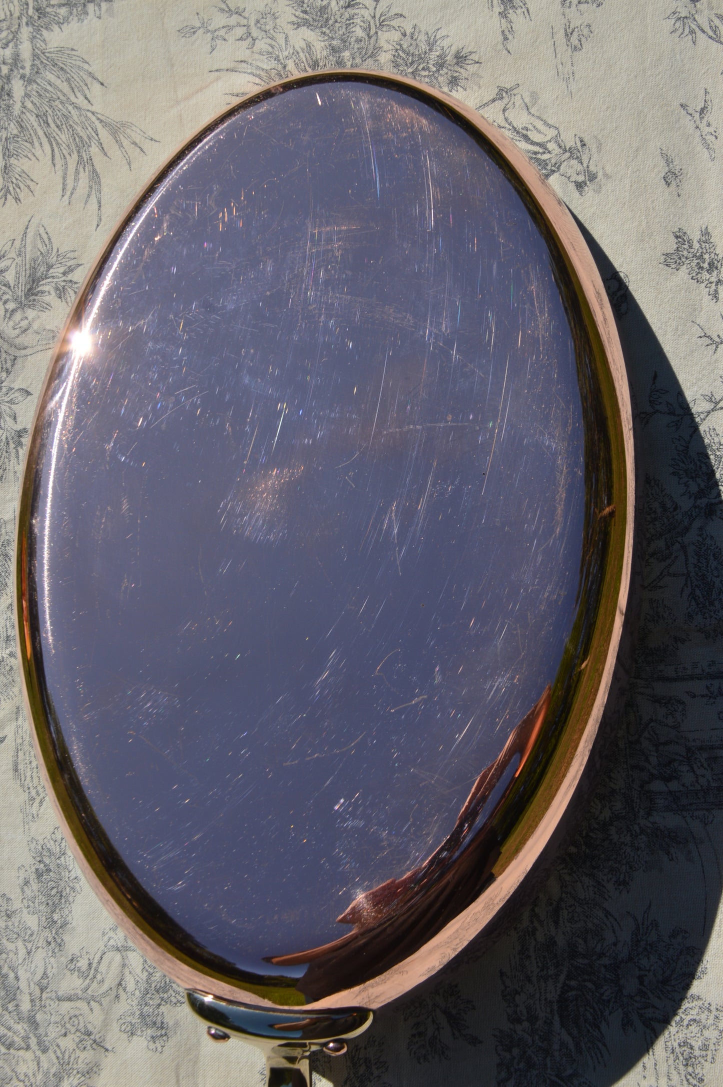 French Copper Skillet 1.4mm Rim 2mm Base Frying Fish Saute Pan Made in France Cooking Kitchen Decor Fry 35cm 14" Professional
