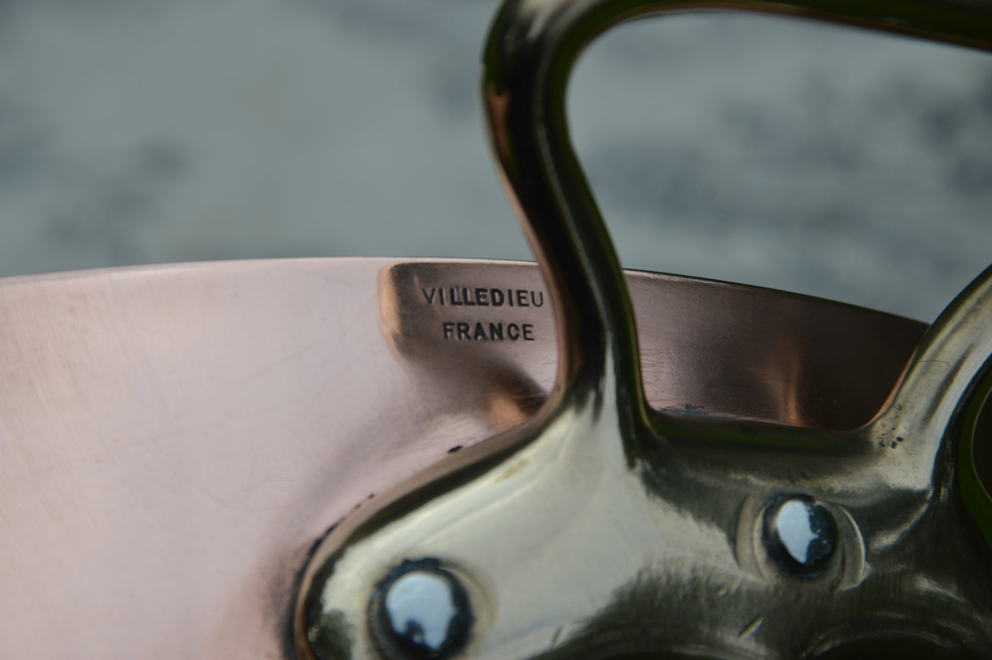 Rondeau French Vintage 3.5mm Copper Factory Nickel 28cm Rondeau Pot Faitout Good Size Saute Pan Villedieu France Stamped