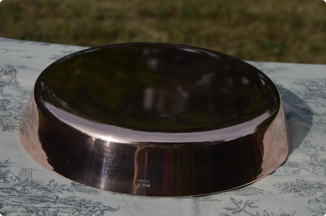Vintage Copper Tarte Tatin Pan: French Quiche Dish, Made in France Villedieu Made