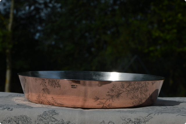 Vintage Copper Tarte Tatin Pan: French Quiche Dish, Made in France Villedieu Made