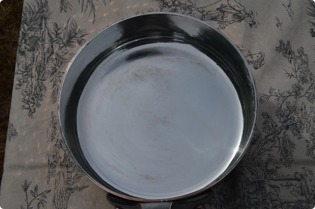 Vintage Copper Sauté Pan: 2.7mm French Chef Pan, Re-Tinned, 8 inch 20cm