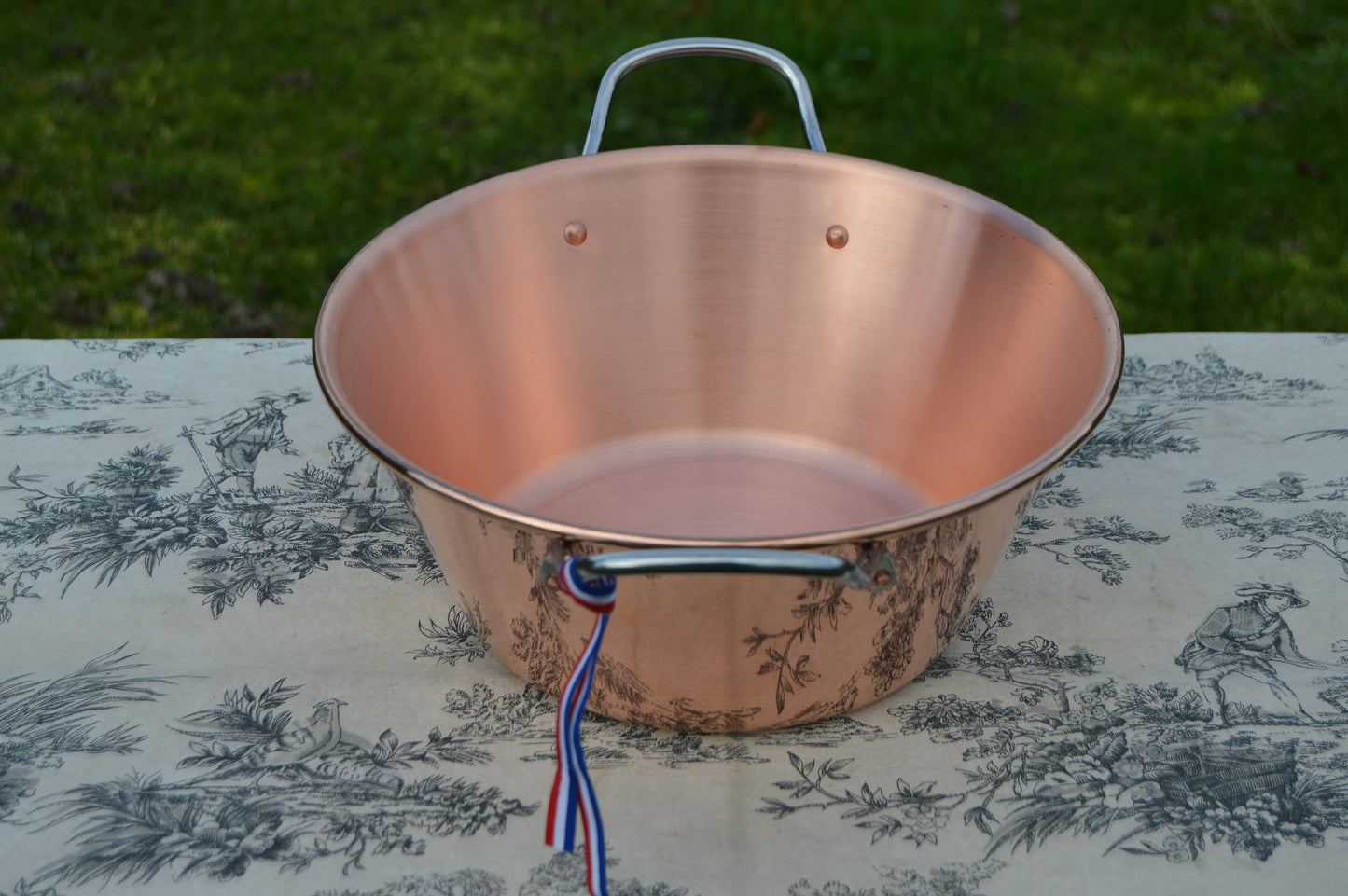 New NKC 28 cm Copper Jam Pan Normandy Kitchen Copper Jam Jelly Pan 28cm 11" Rolled Top Stainless Steel Handles New Normandy Kitchen