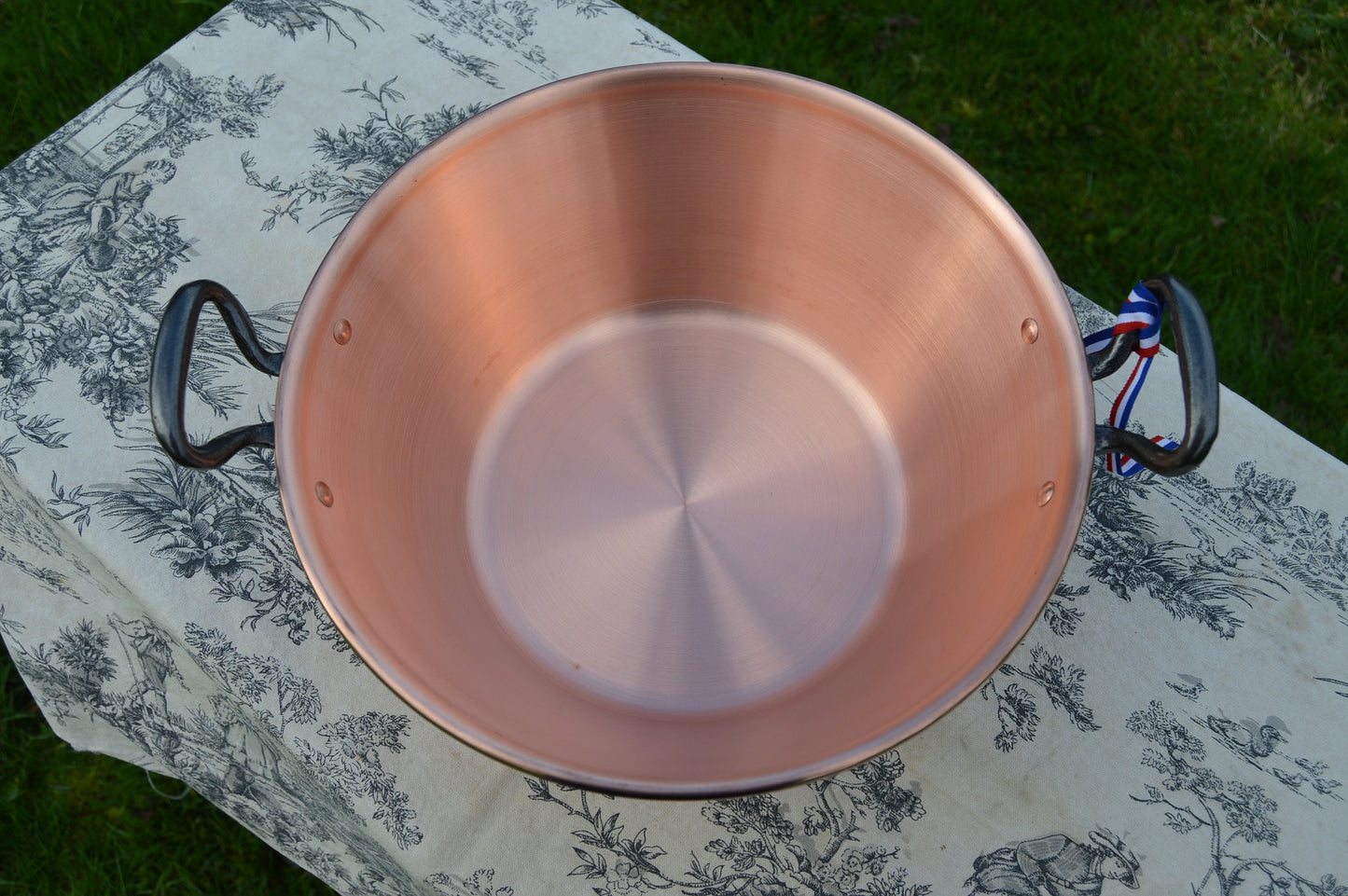 New NKC 28cm Copper Jam Pan with Ladle Iron Handles from Normandy Kitchen Copper Jam Jelly 28cm 11" Rolled Top New Normandy Kitchen Copper