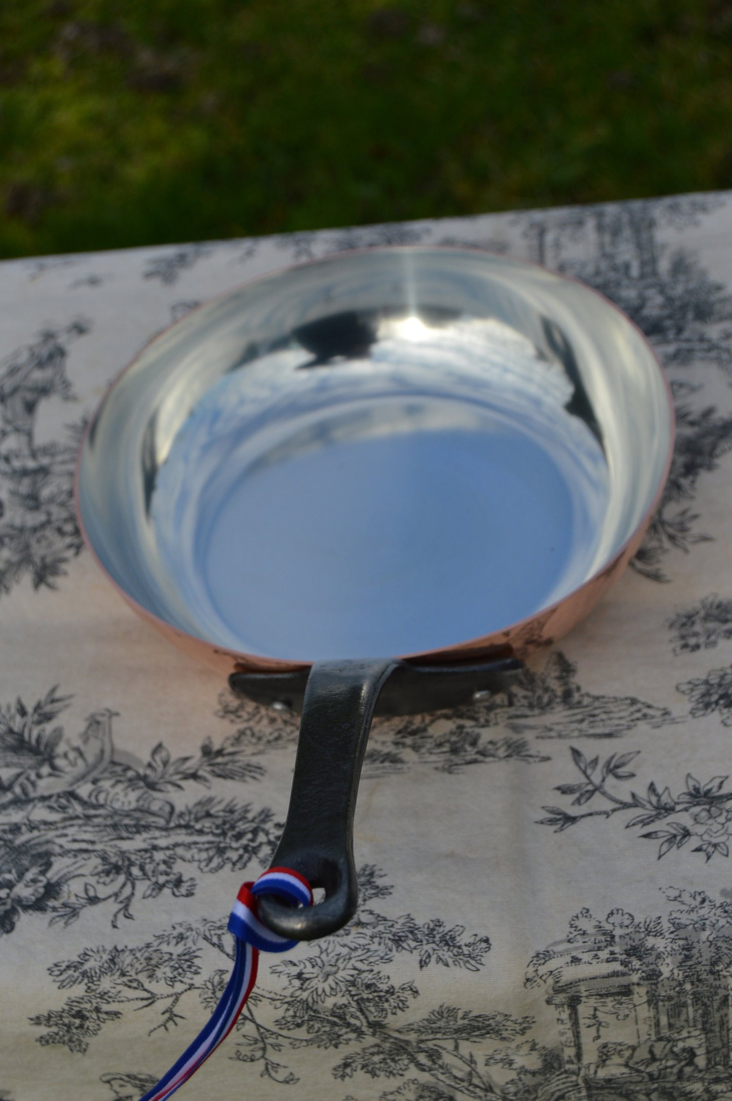 New NKC Copper Fry Pan: Tin Lined, High Sided - 8 inch