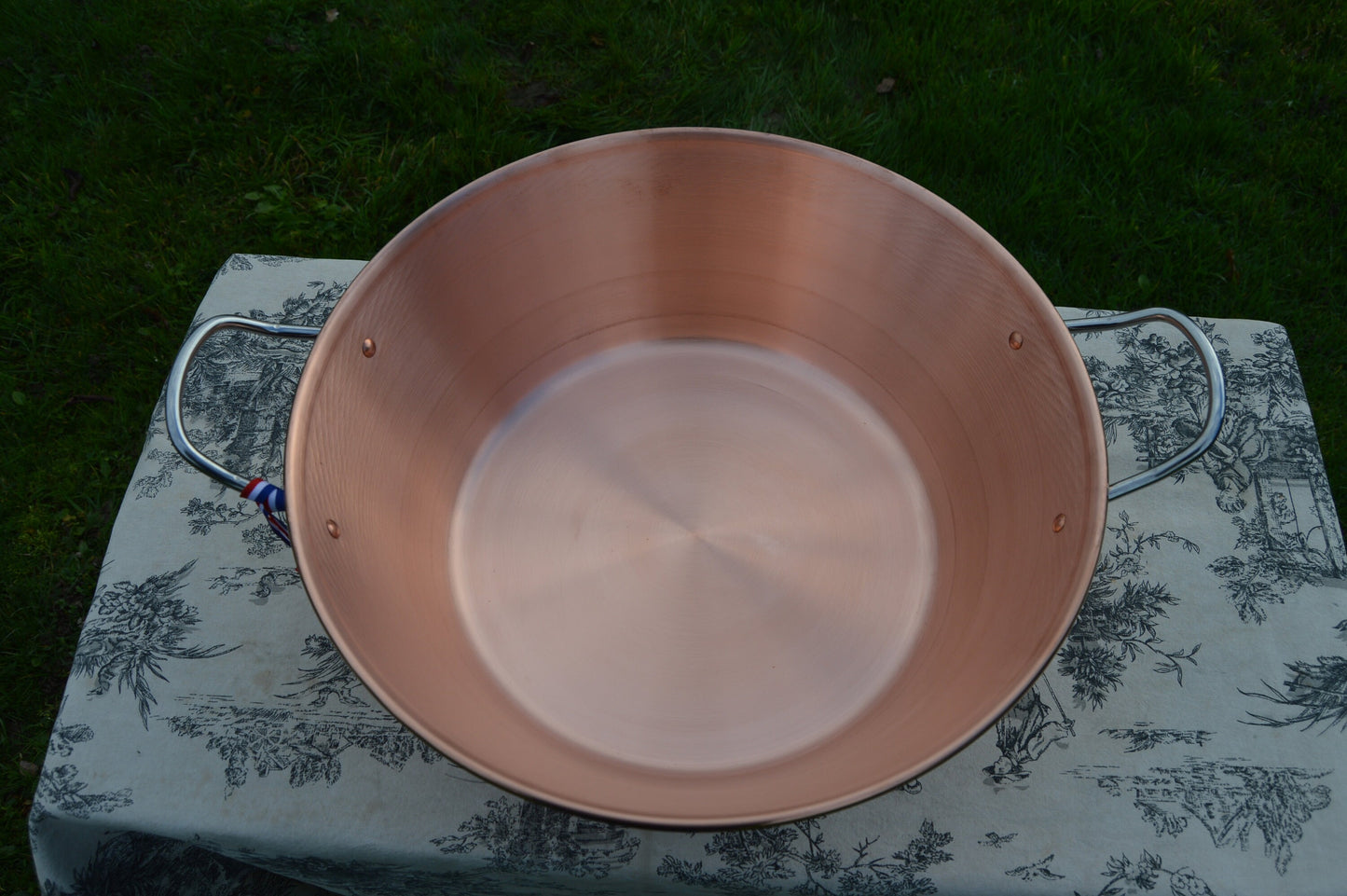 New NKC 38 cm Copper Jam Pan from Normandy Kitchen Copper Jam Jelly Pan 38cm 15 Inch Rolled Top Stainless Handles Ladle New Normandy Kitchen