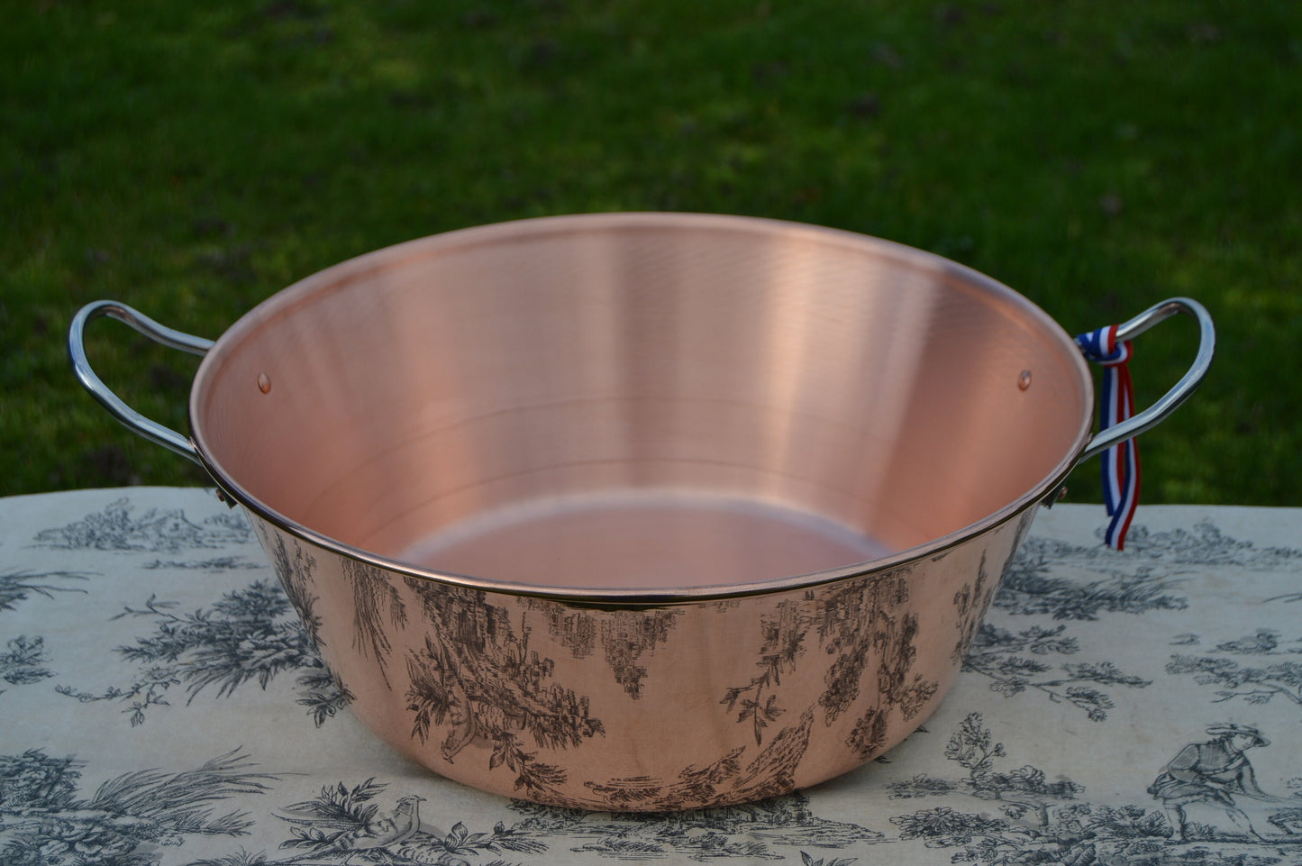 New NKC 38 cm Copper Jam Pan from Normandy Kitchen Copper Jam Jelly Pan 38cm 15 Inch Rolled Top Stainless Handles Ladle New Normandy Kitchen