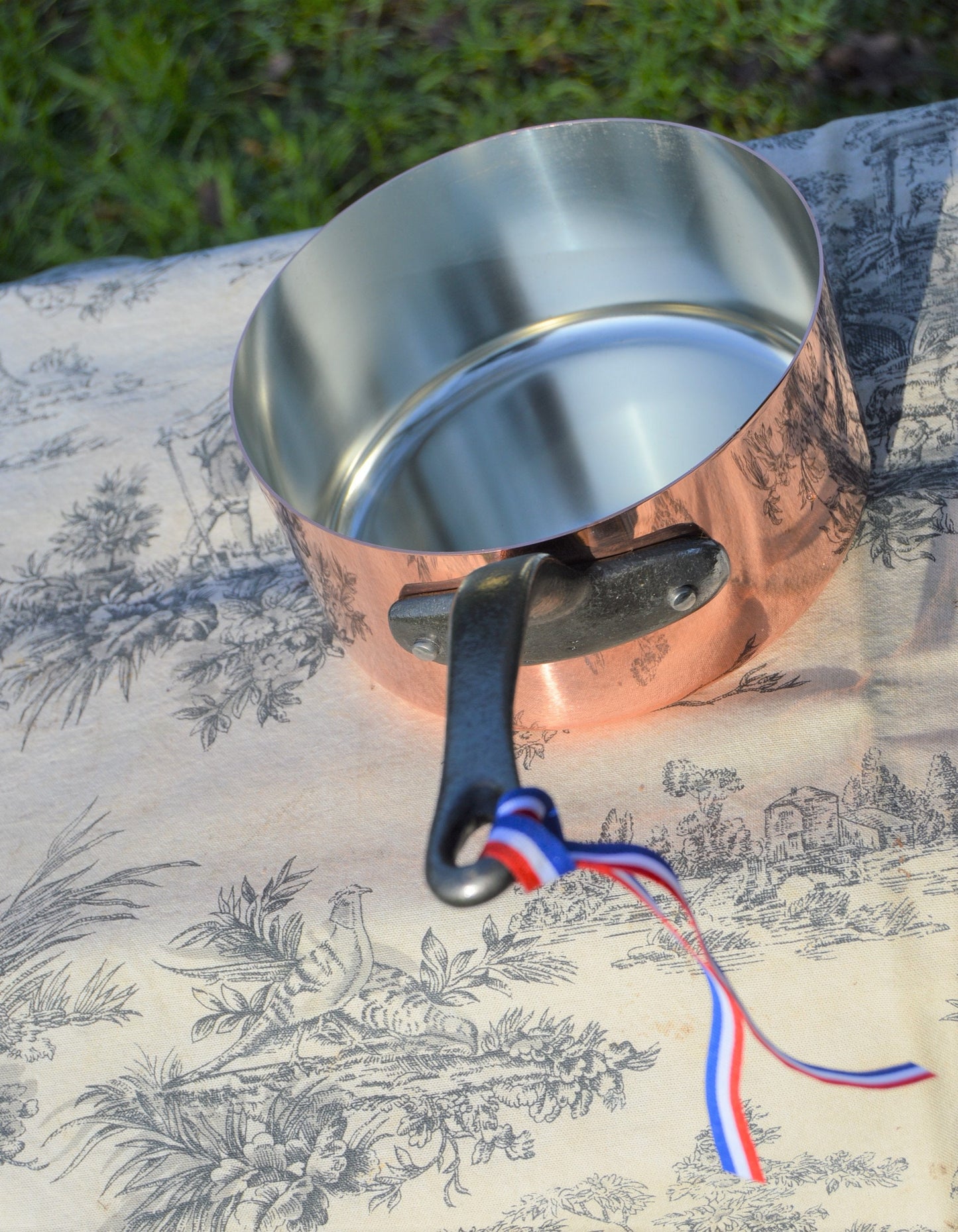 NKC Copper Sauce Pan: Tin Lined, Iron Handle, Made in France New NKC Copper 16cm 1mm