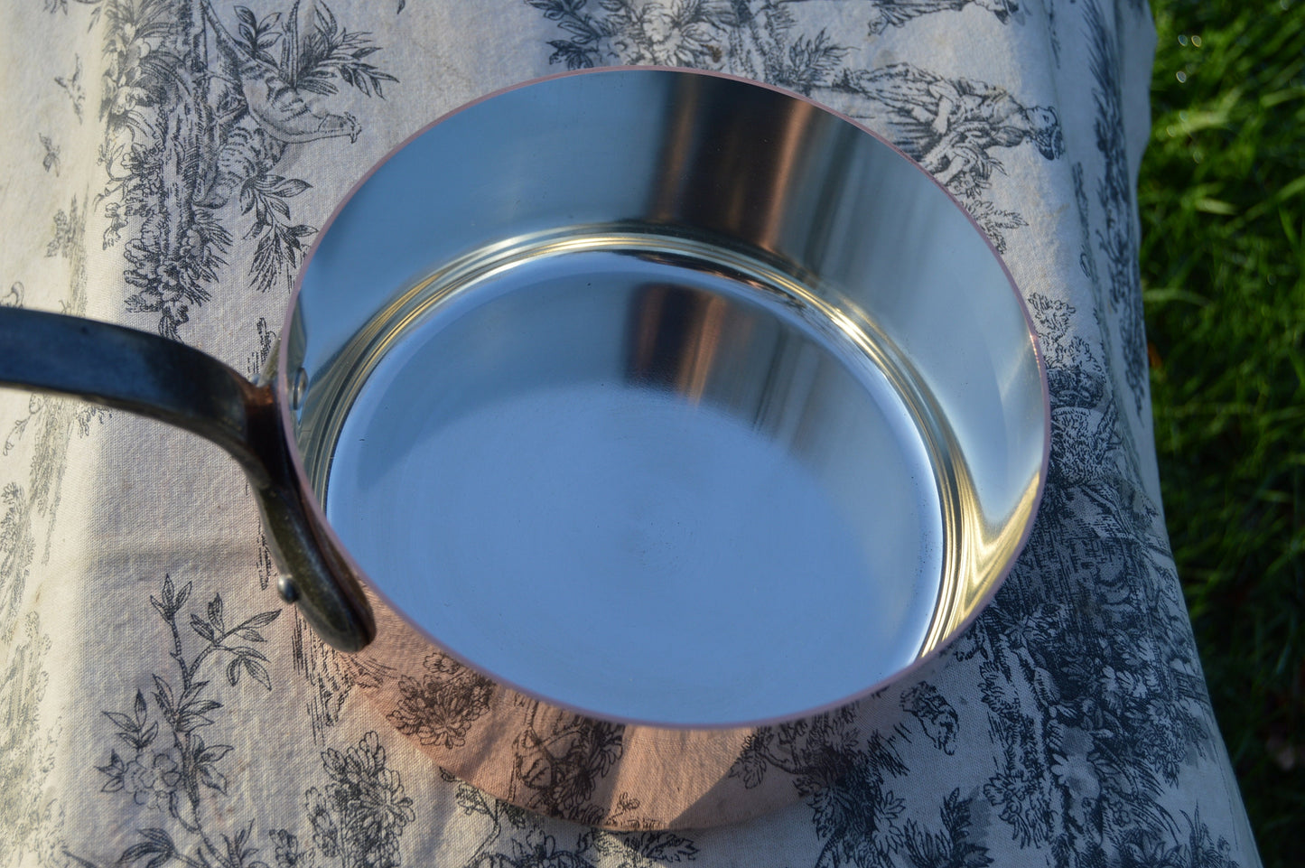 NKC Copper Saucepan: Tin Lined, Iron Handle, Made in France