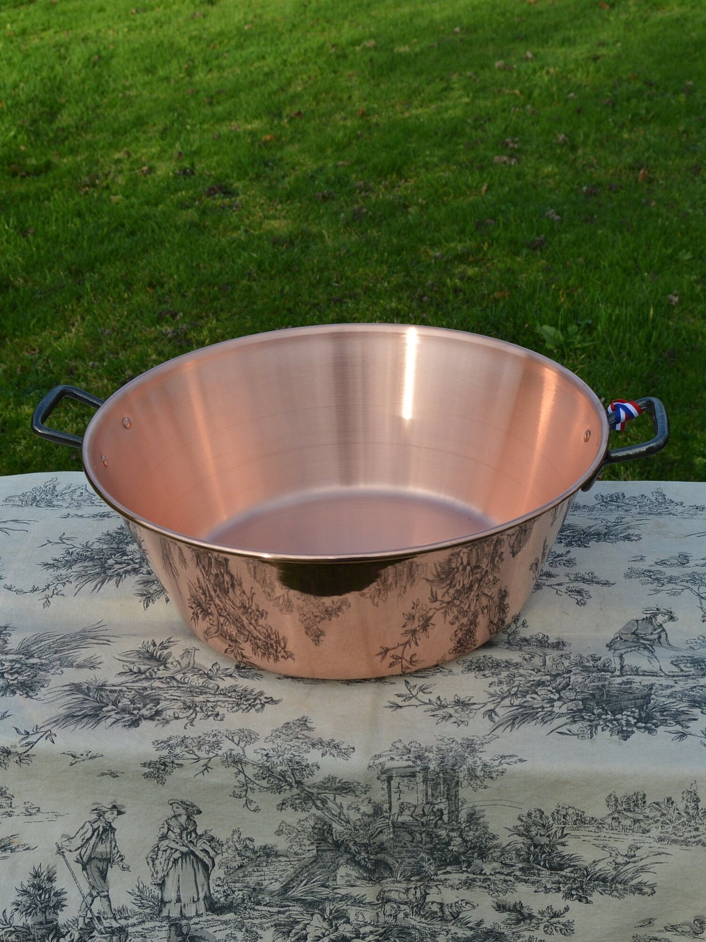 New NKC 38 cm Copper Jam Pan from Normandy Kitchen Copper Jam Jelly Pan 38cm 15 Inch Rolled Top Iron Handles New Normandy Kitchen Copper Pot