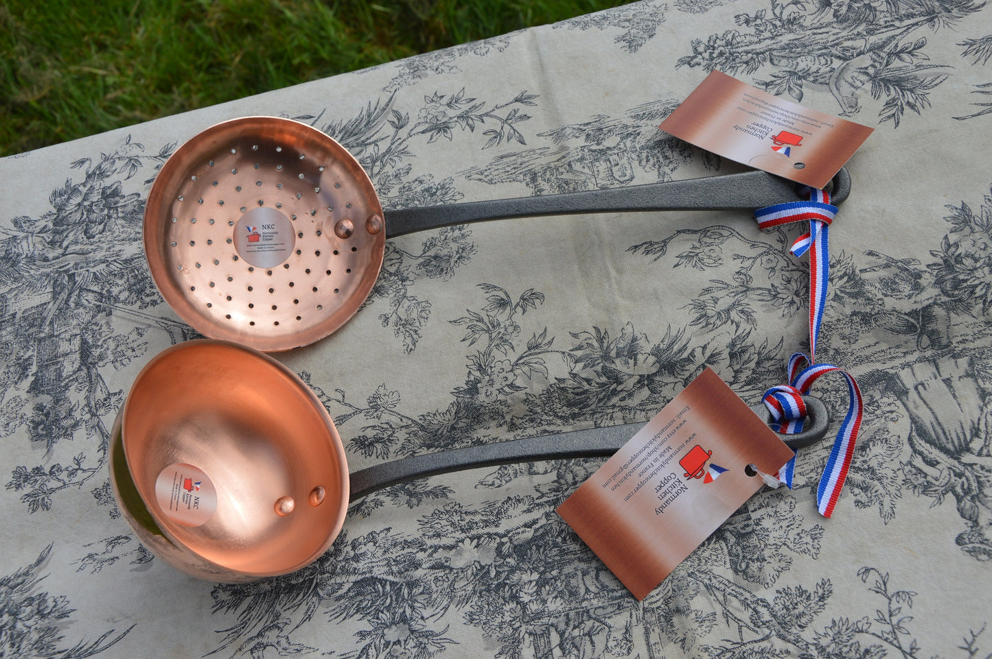 New NKC Copper Ladle and Skimmer from Normandy Kitchen Copper Jam Jelly Ecumoire and Louche Iron Handle New Normandy Kitchen Copper NKC