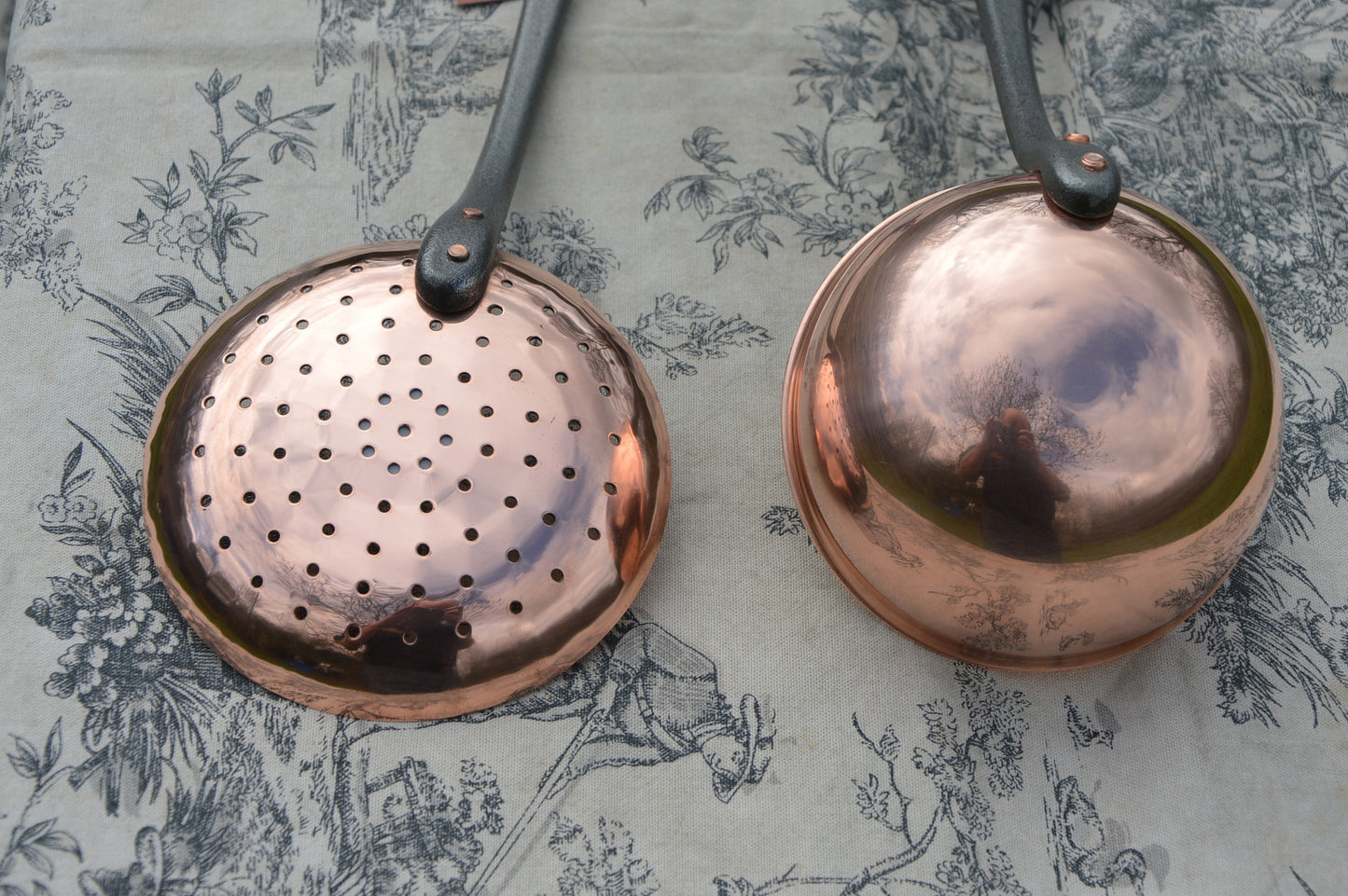 New NKC Copper Ladle and Skimmer from Normandy Kitchen Copper Jam Jelly Ecumoire and Louche Iron Handle New Normandy Kitchen Copper NKC