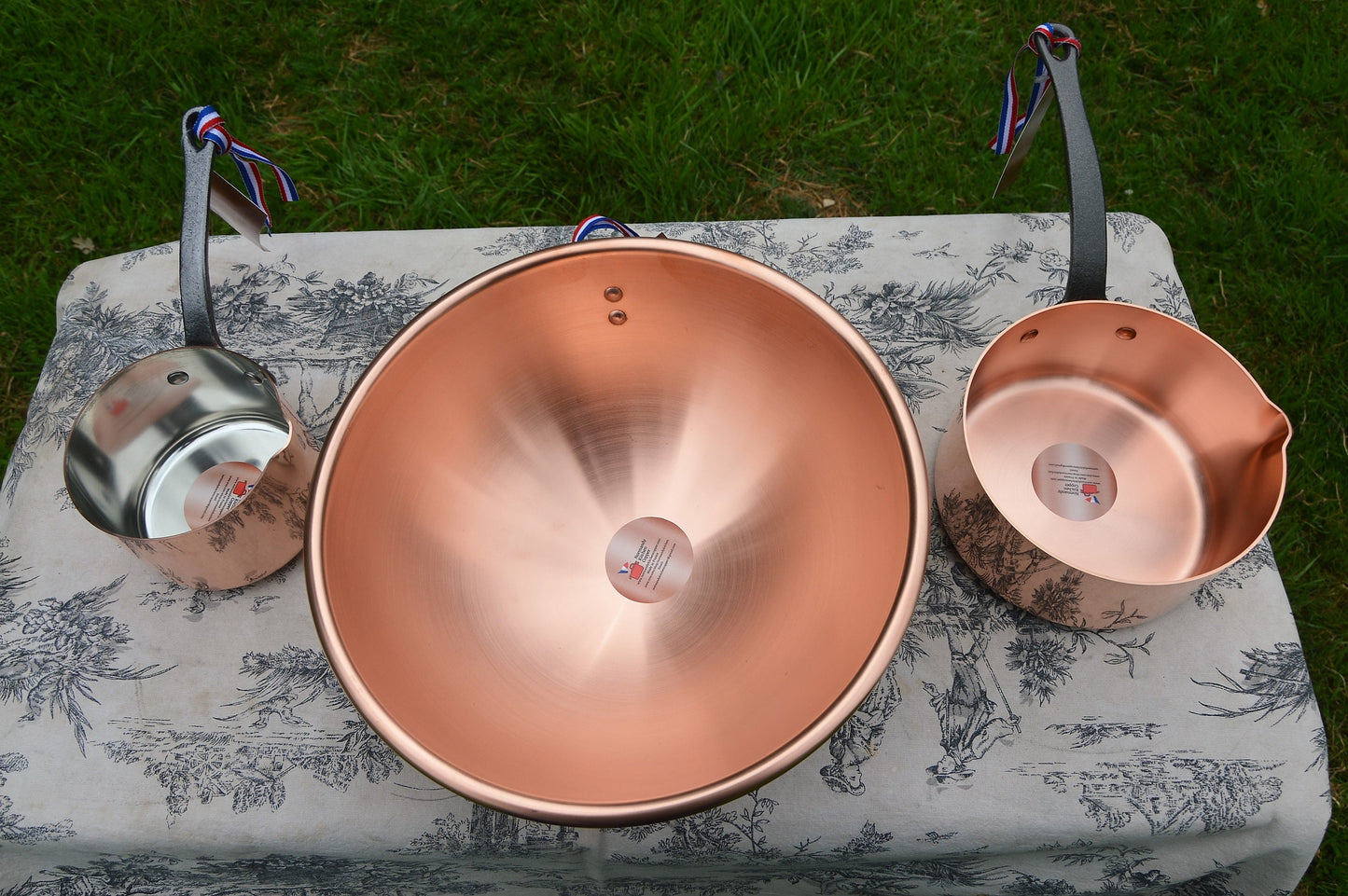 Normandy Kitchen Copper Baking Set: Mixing Bowl, Sugar & Patissier Pans