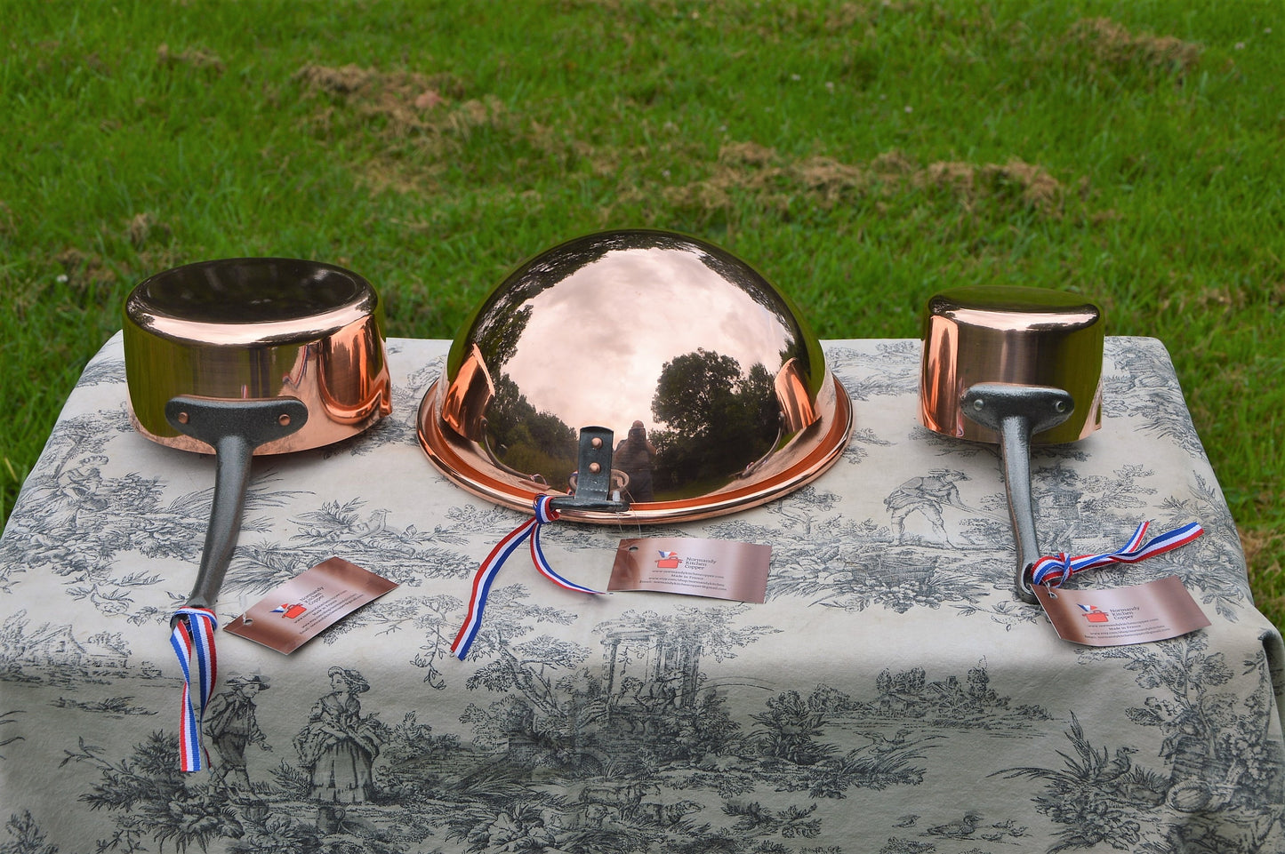 Normandy Kitchen Copper Baking Set: Mixing Bowl, Sugar & Patissier Pans