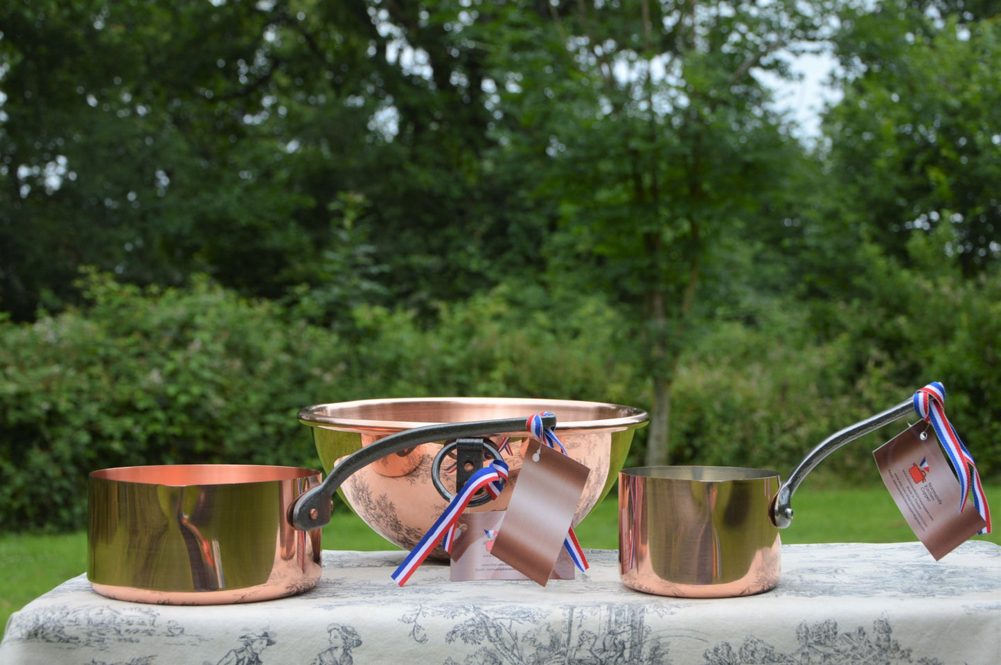Normandy Kitchen Copper Baking Set: Mixing Bowl, Sugar & Patissier Pans