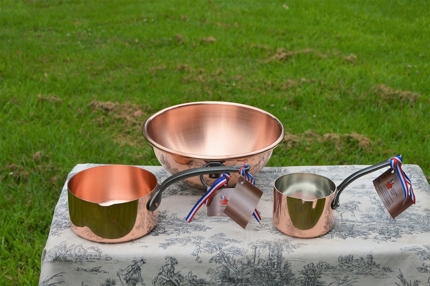 Normandy Kitchen Copper Baking Set: Mixing Bowl, Sugar & Patissier Pans