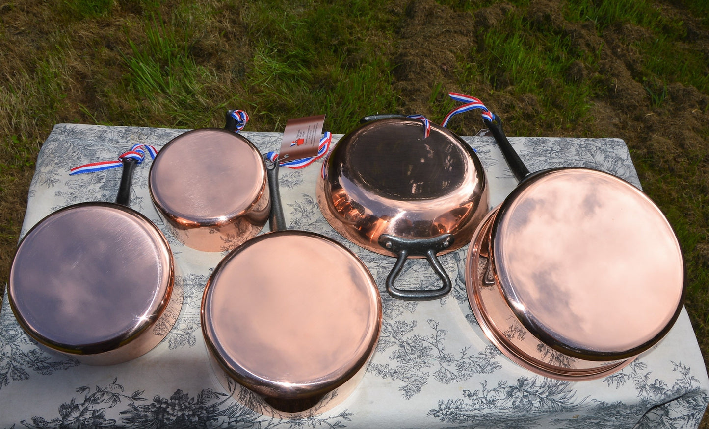 NKC Copper French Kitchen Set: Saute Pan, Saucepans, Gratin Dish