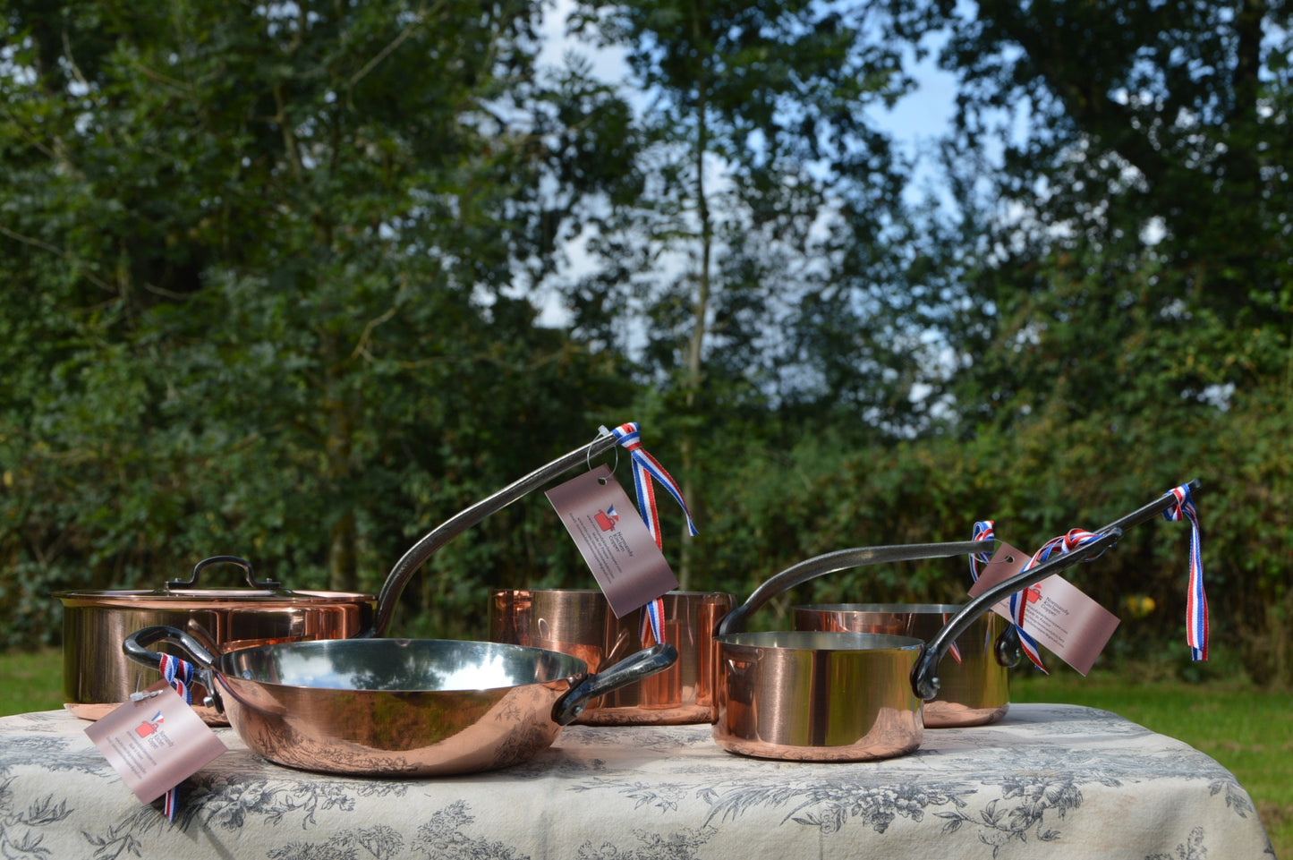 NKC Copper French Kitchen Set: Saute Pan, Saucepans, Gratin Dish