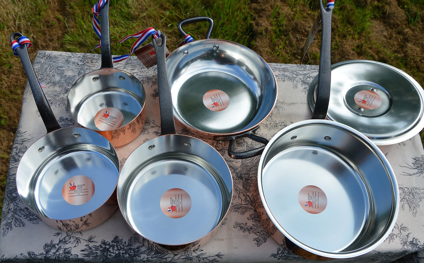 NKC Copper French Kitchen Set: Saute Pan, Saucepans, Gratin Dish