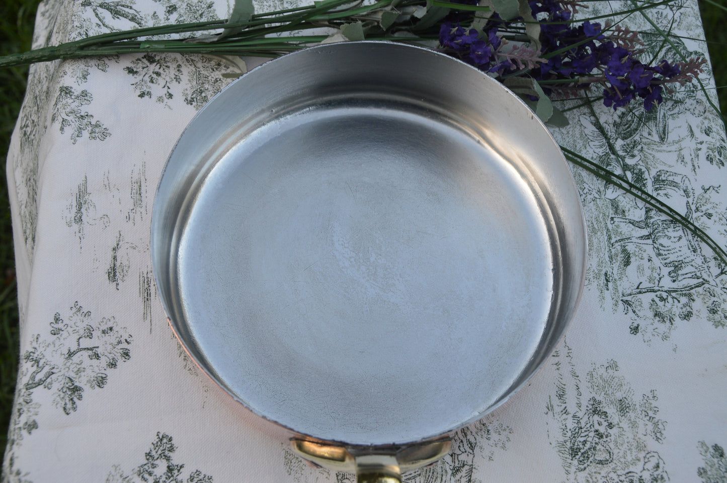 Havard of Villedieu Copper Frying Skillet: Vintage French Tin-Lined Pan