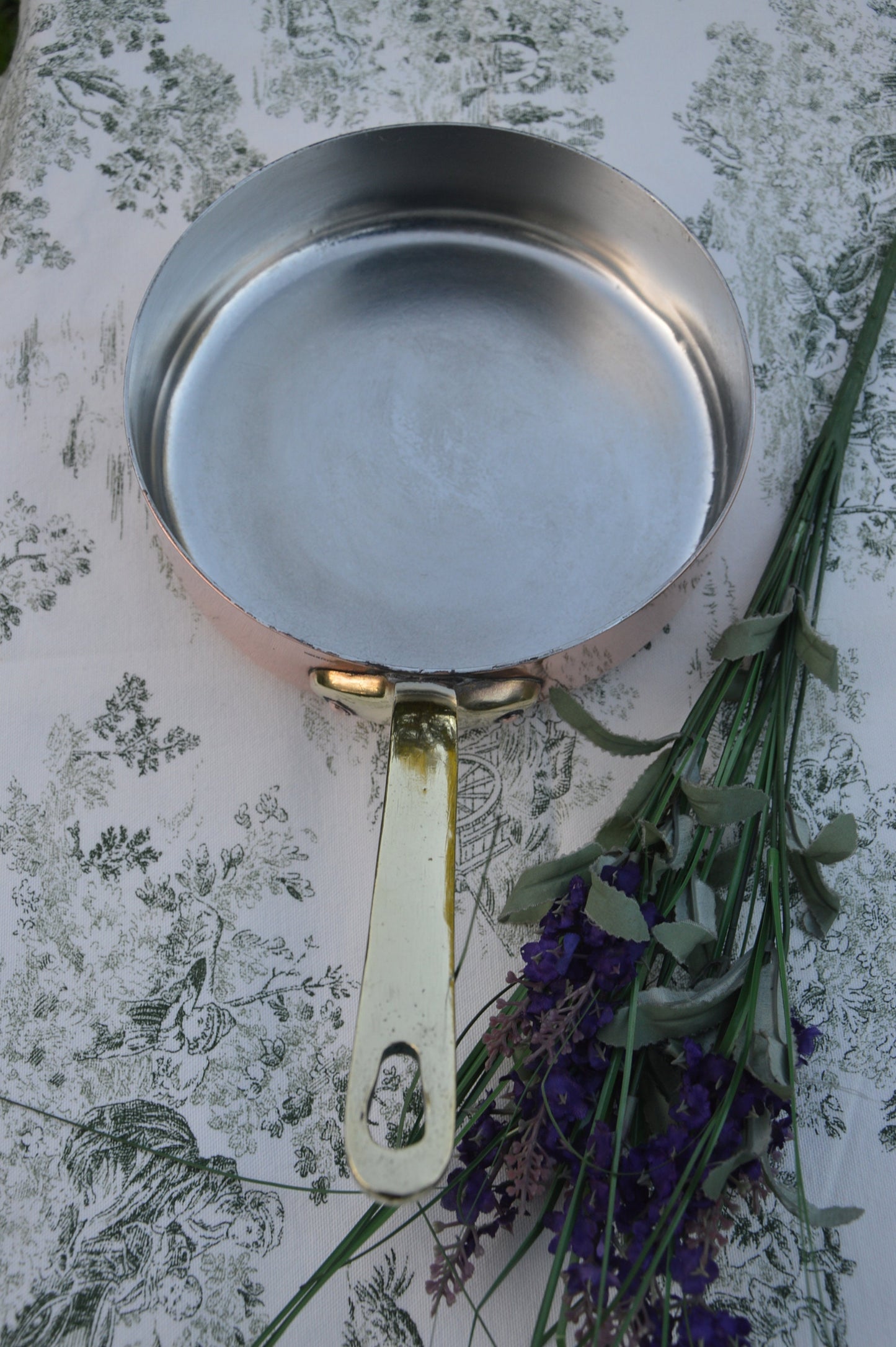 Havard of Villedieu Copper Frying Skillet: Vintage French Tin-Lined Pan