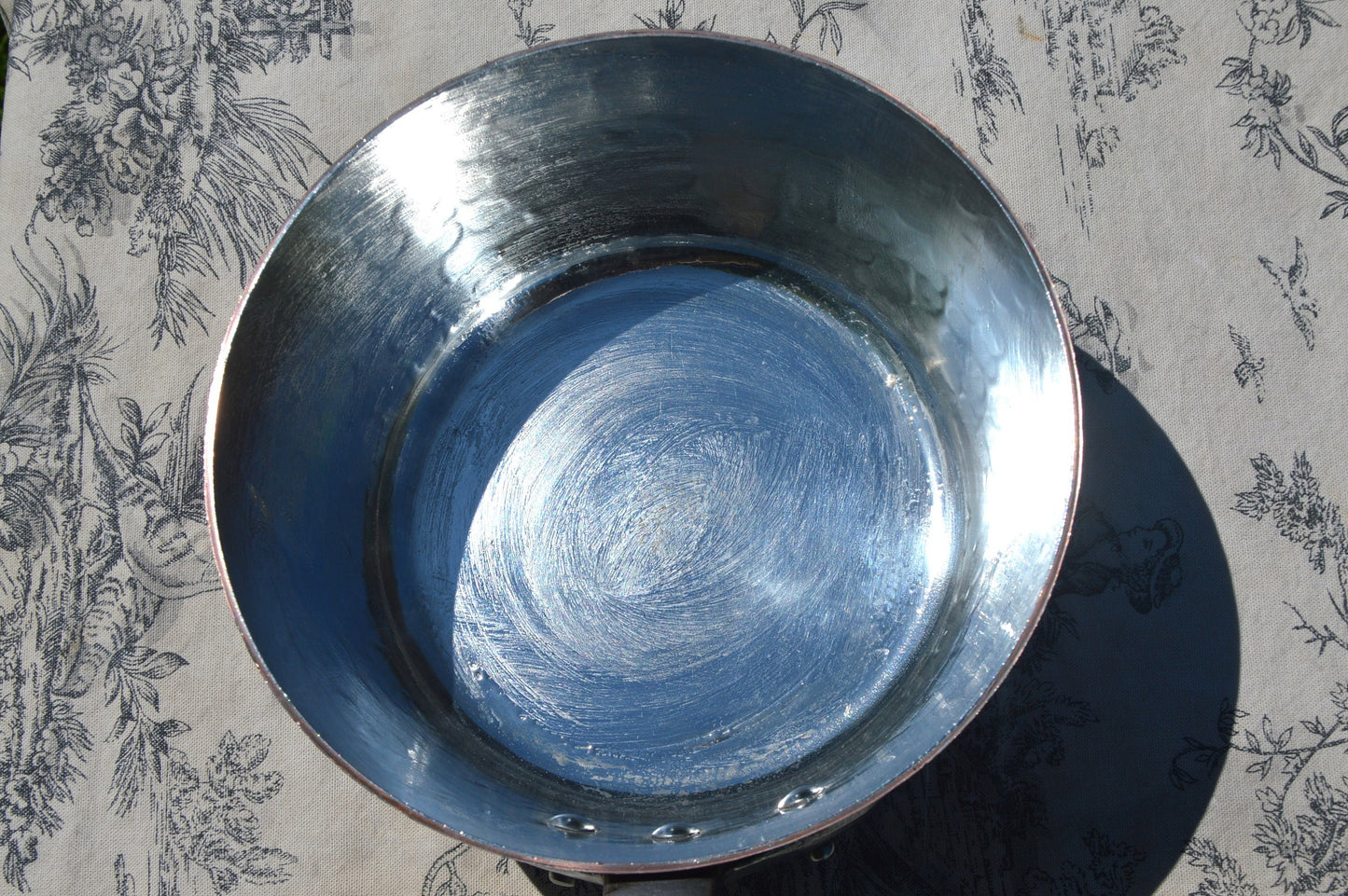 French Copper Saute Pan: Artisan Tin-Lined Windsor, 7" Vintage Cookware