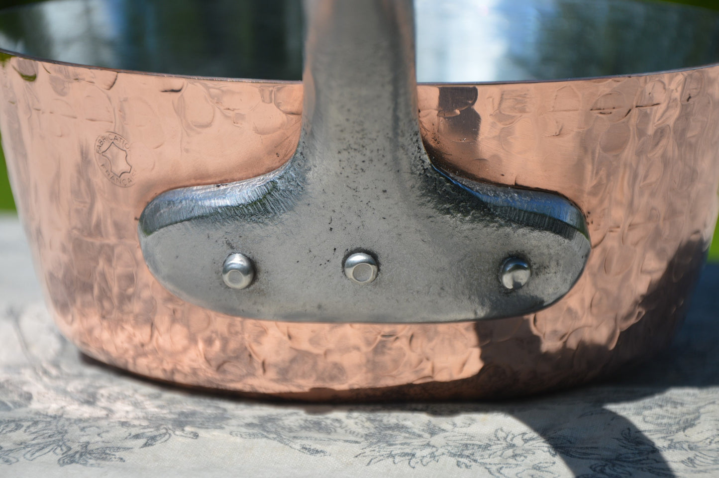 Sauteuse Evasee en cuivre français de 2 mm Windsor New Artisan essuyé à la main doublé d'étain Vintage Professional Windsor 7" 18cm Fabrication Francaise