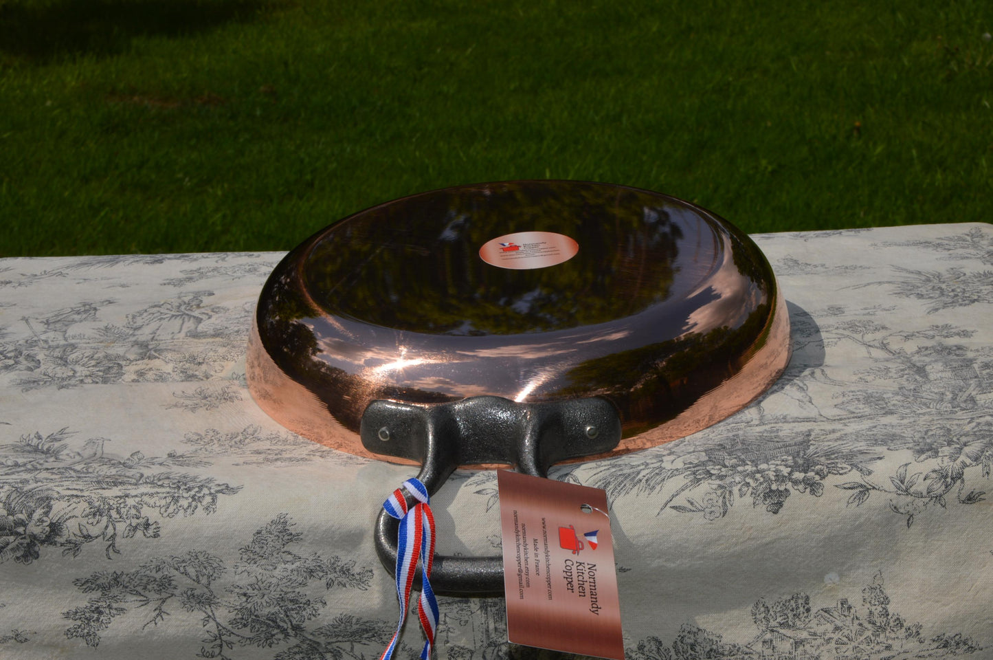 New! NKC 28 cm 11" Copper Round Au Gratin Pan Paella Normandy Kitchen Copper Saute Roasting Pan Tin Lined New Normandy Kitchen Copper