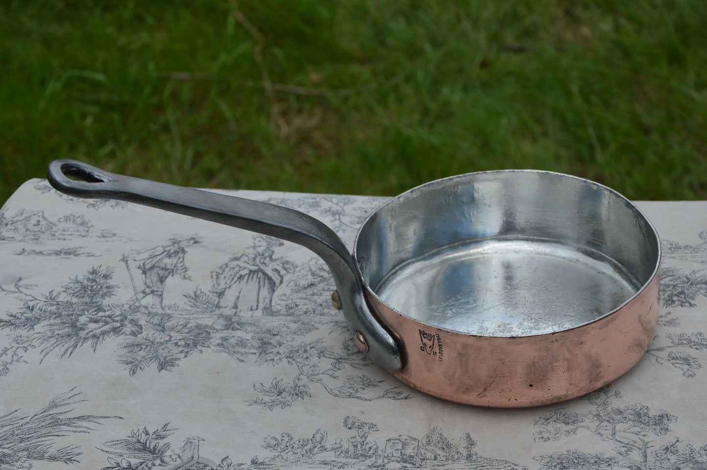Antique Le Louveteau Copper Sauté Pan 2.6mm: 18cm 7 inches French Kitchenware