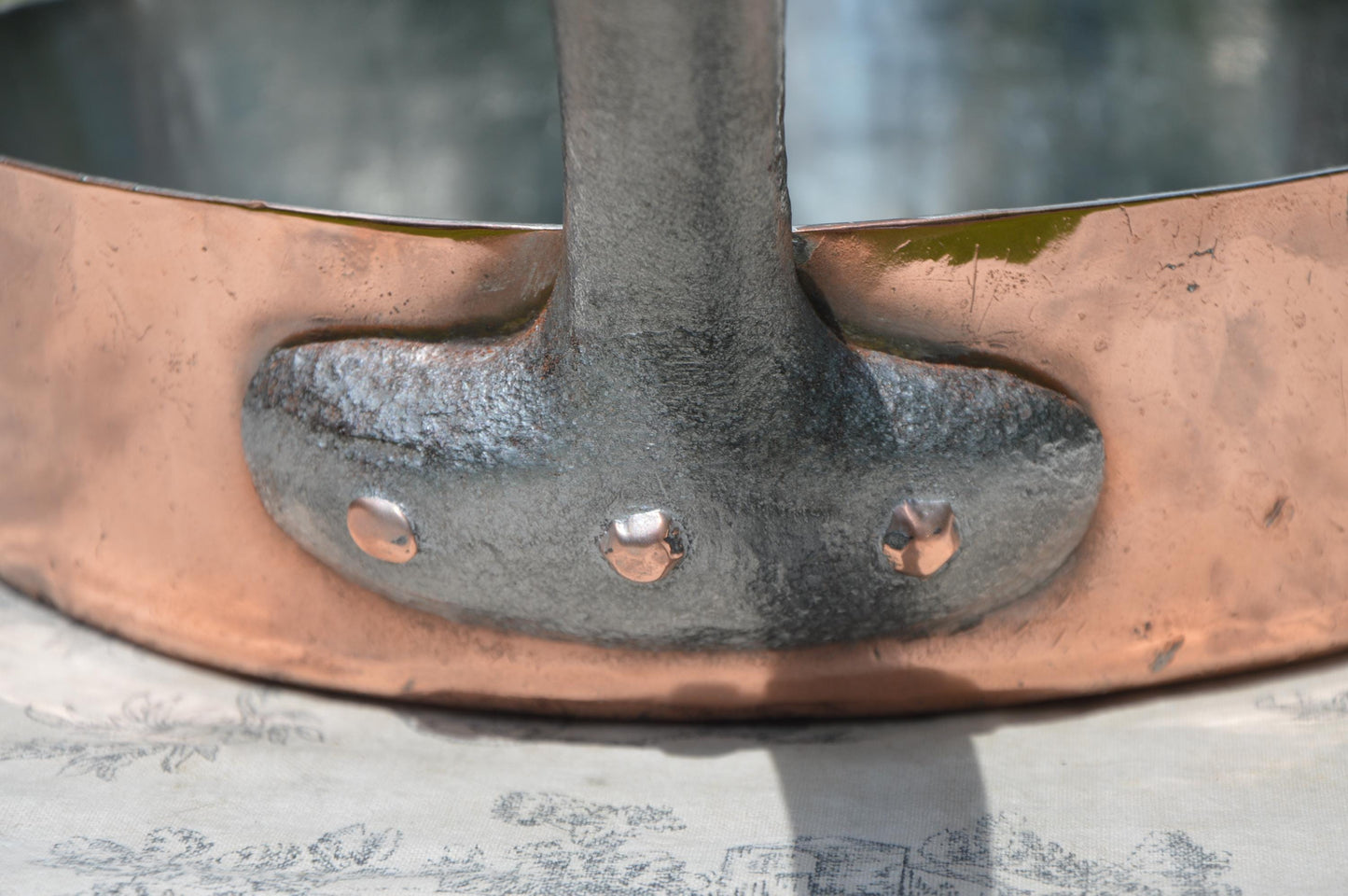 Antique Copper Sauté Pan: 1800s French Kitchen, Newly Hand-Tinned