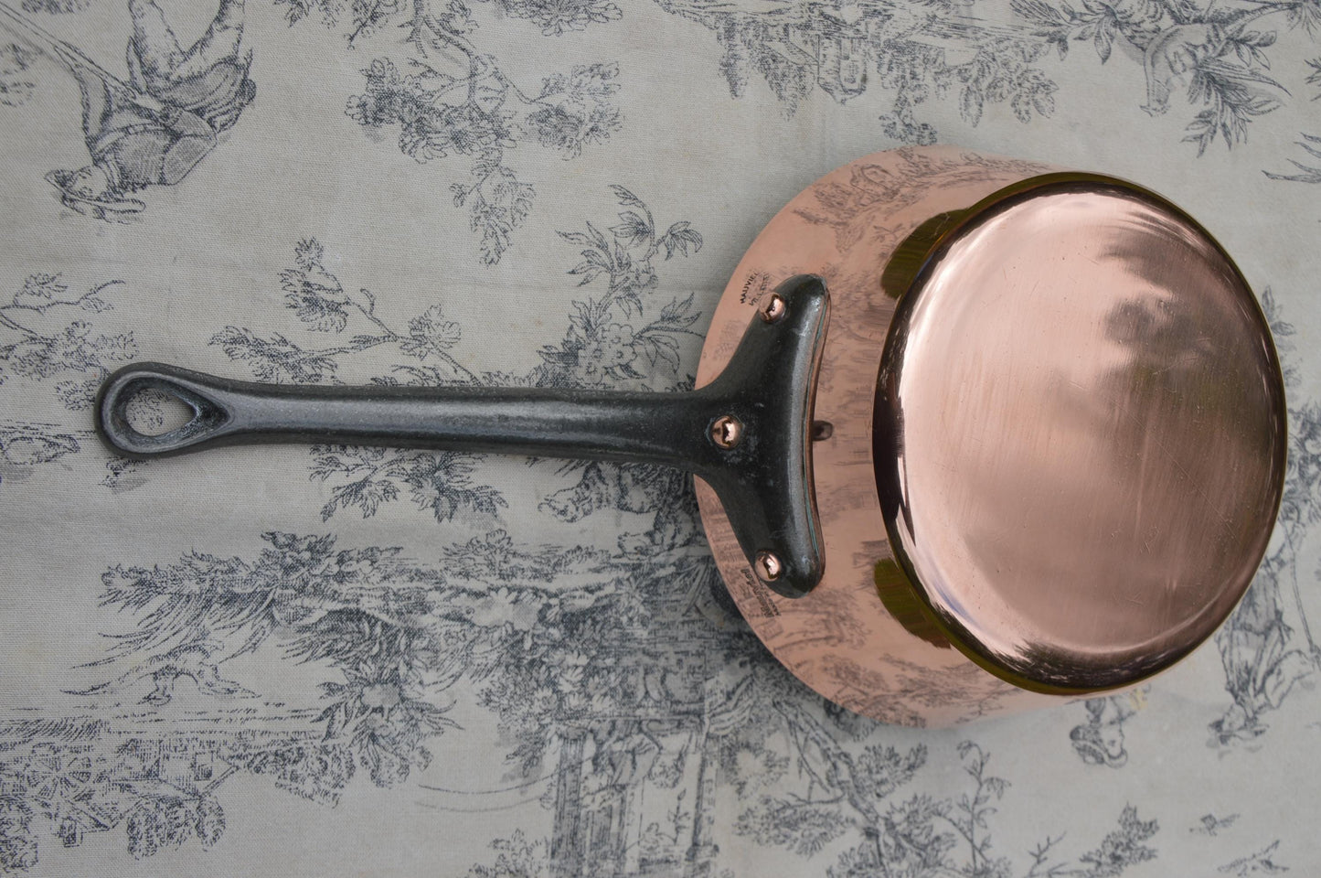 Vintage Mauviel Copper Sauté Pan: French Windsor Pot, Re-Tinned