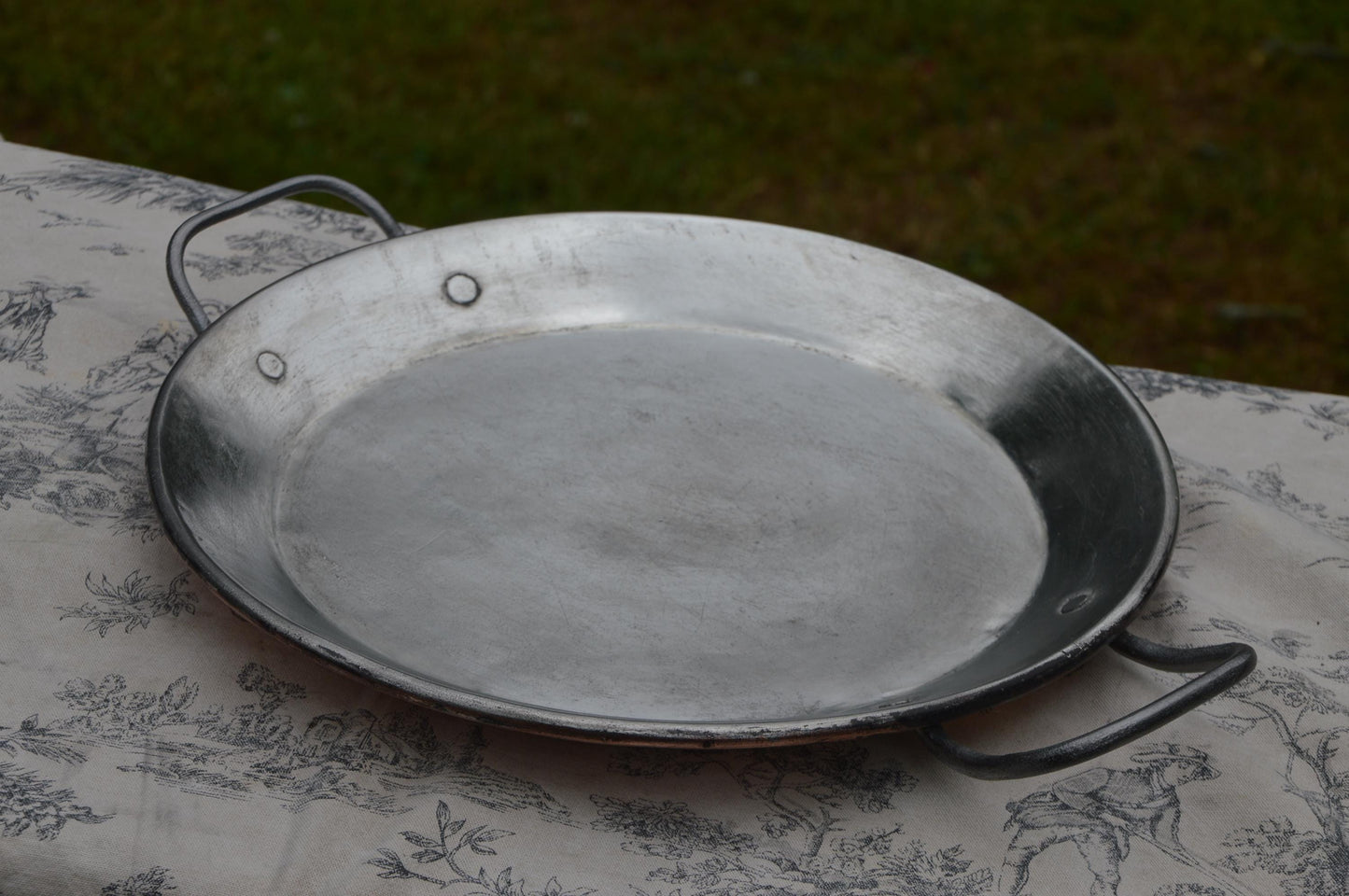 Antique Copper Tourtiere Pan: French Oven Gratin Dish, Hand-Tinned