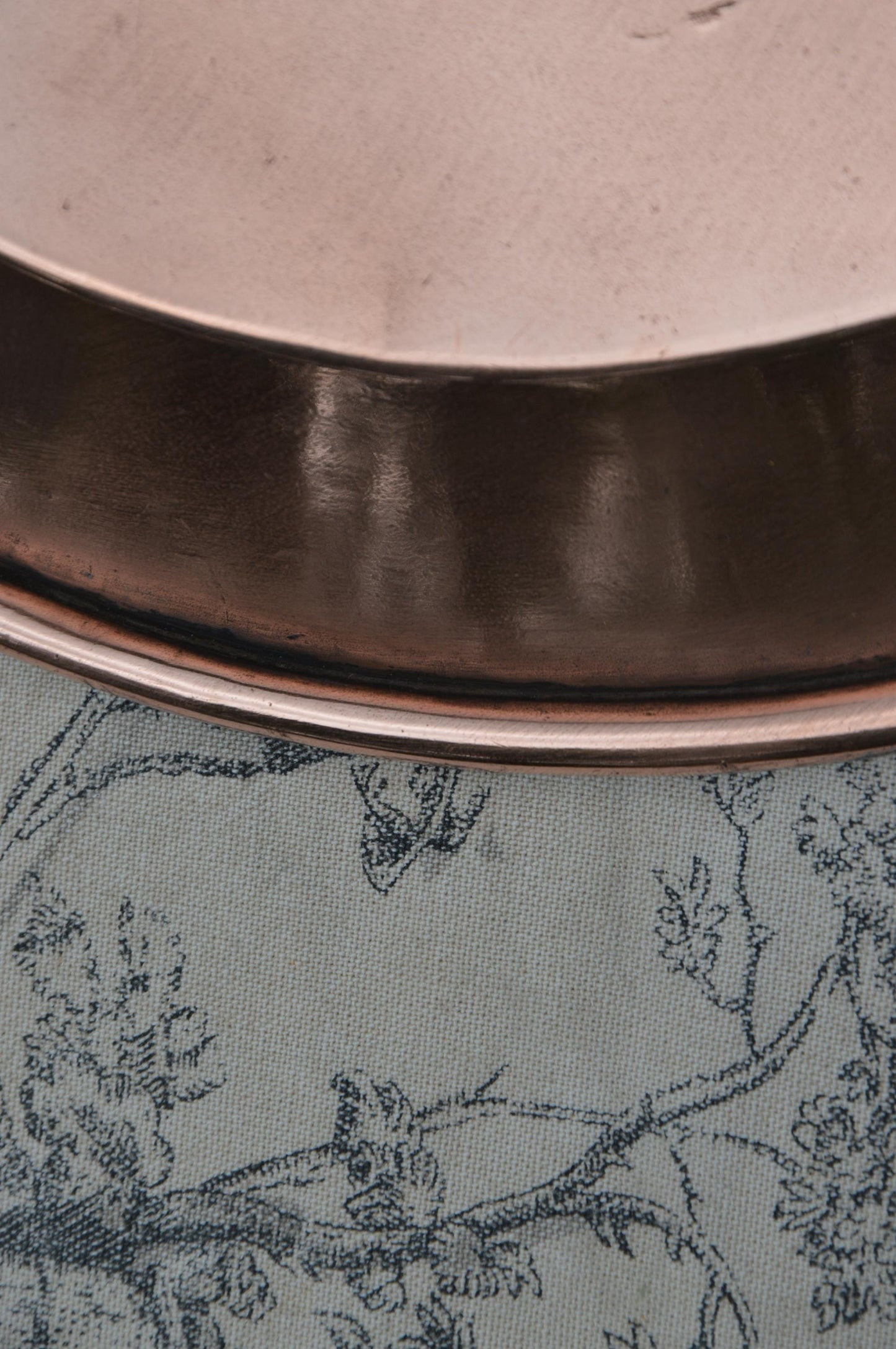 Antique Copper Tourtiere Pan: French Oven Gratin Dish, Hand-Tinned