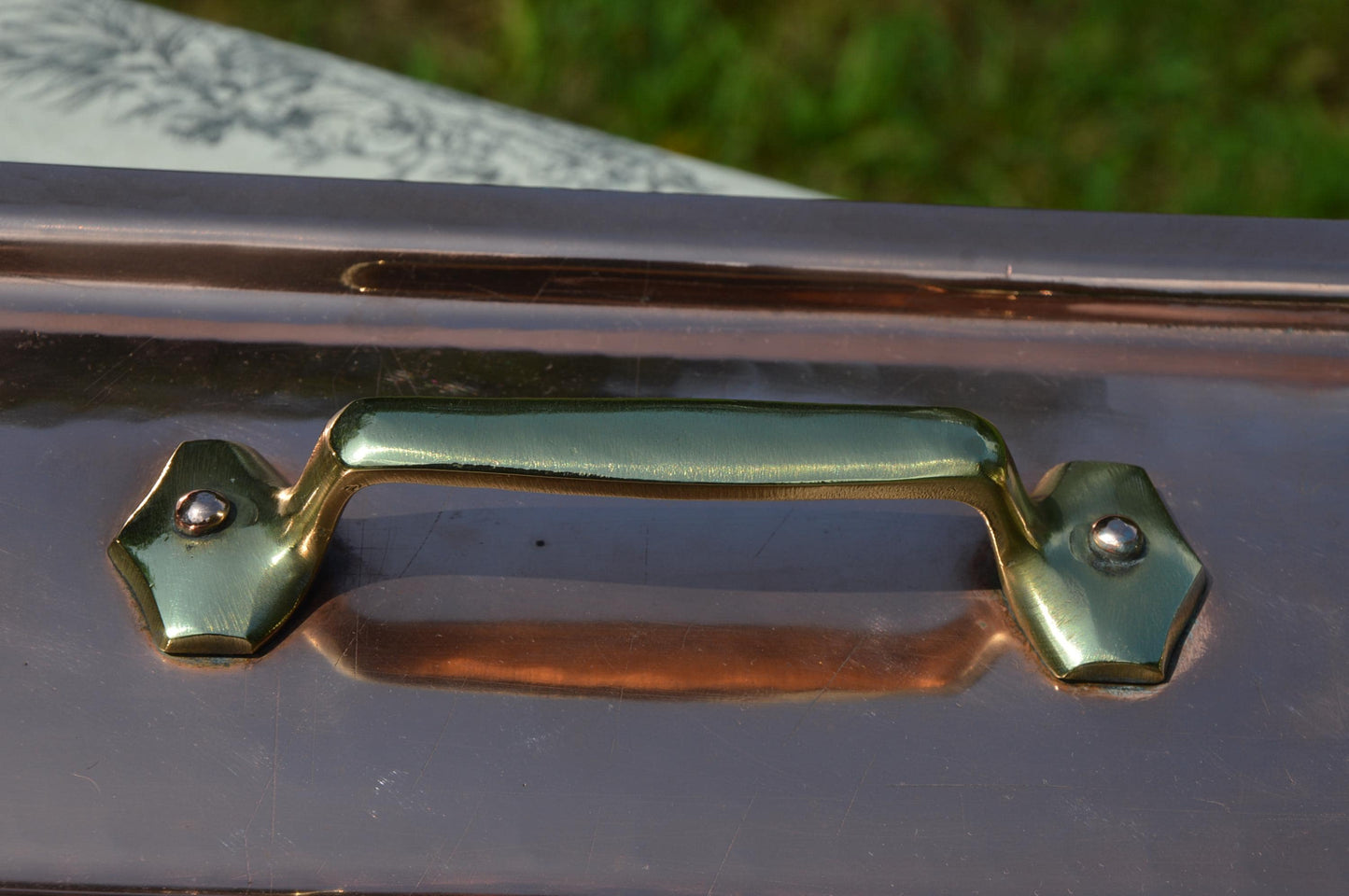 Antique French Copper Fish Kettle: Hand-Tinned Poissonniere Pan