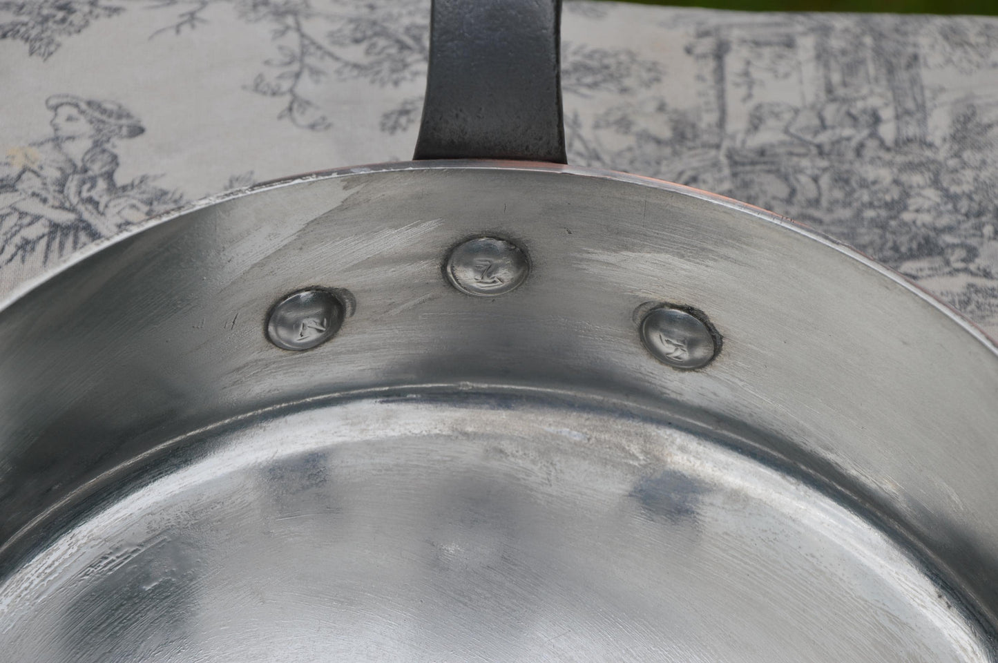 2.7mm Copper Pan 24cm 9 1/2" New Hand Wiped Tin Superb Vintage Sauté French Copper Professional Pan 2.7mm Saute Professional Classic Fry