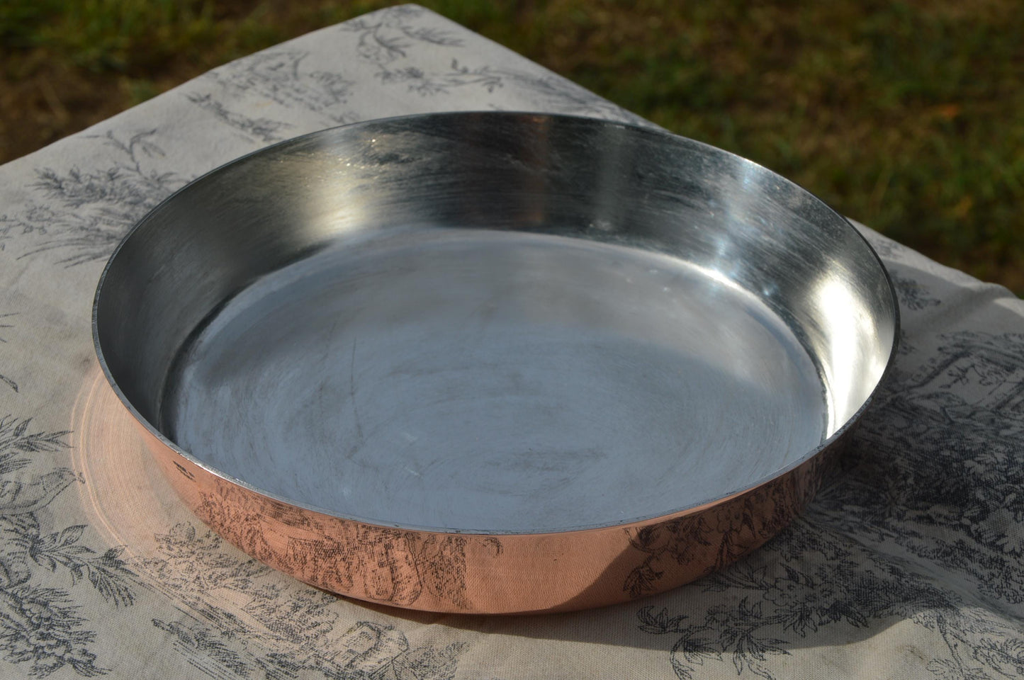 Vintage Copper Tarte Tatin Pan: French Quiche Dish, Made in France Villedieu Made