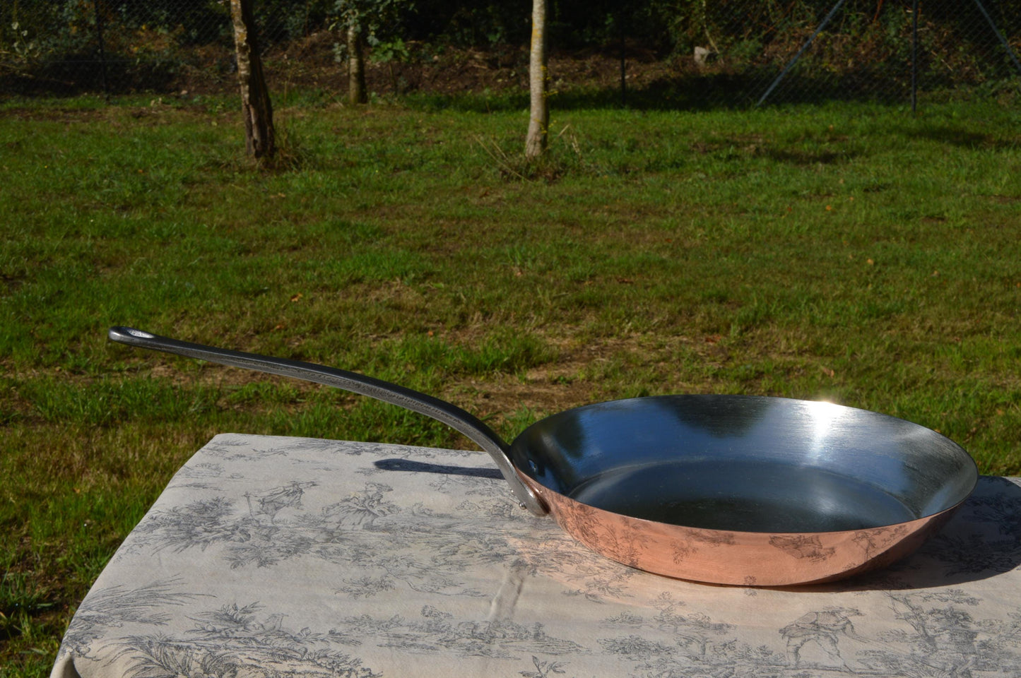 Vintage NKC Copper Fry Pan: Tin-Lined Normandy Kitchen Skillet