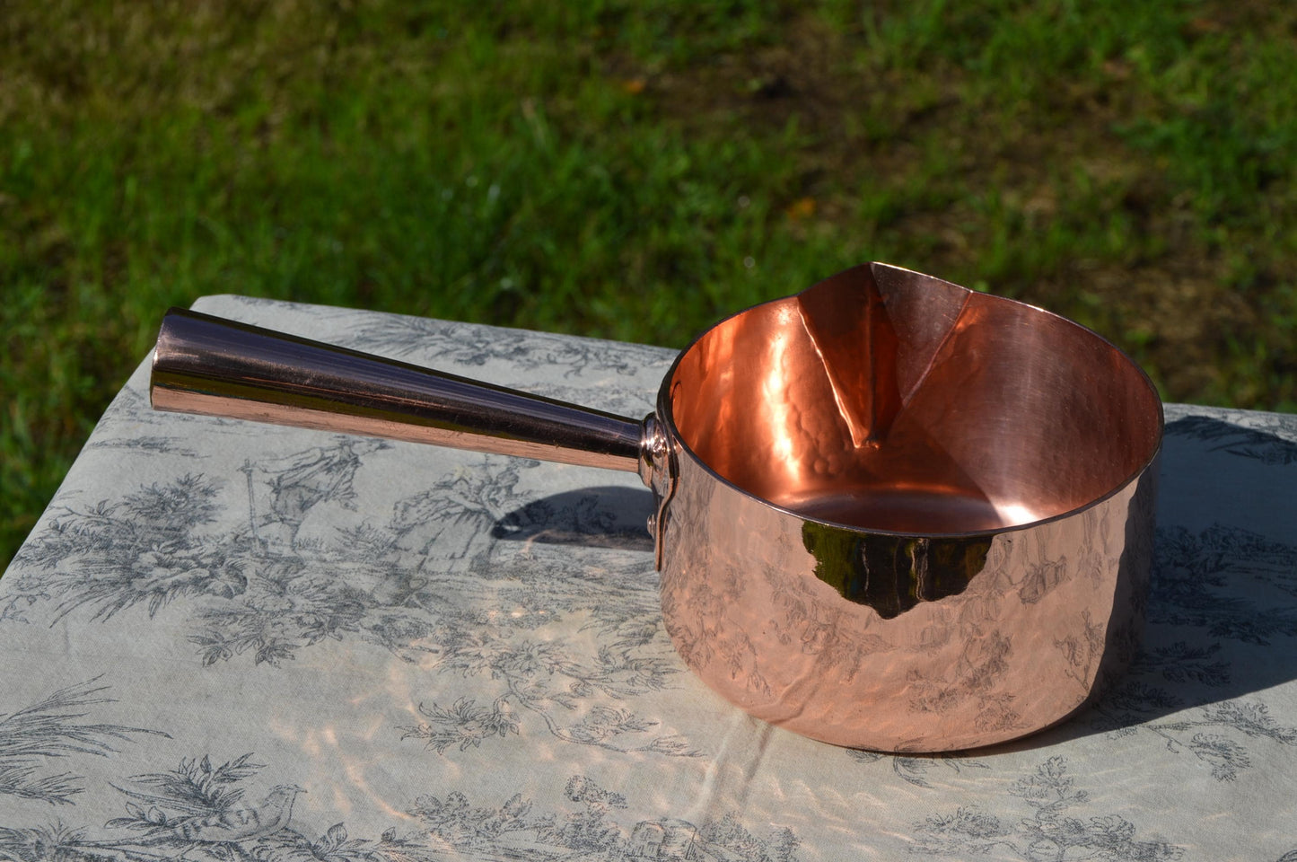 Antique Copper Sugar Pan: Handmade French Patissier Caramel Pan