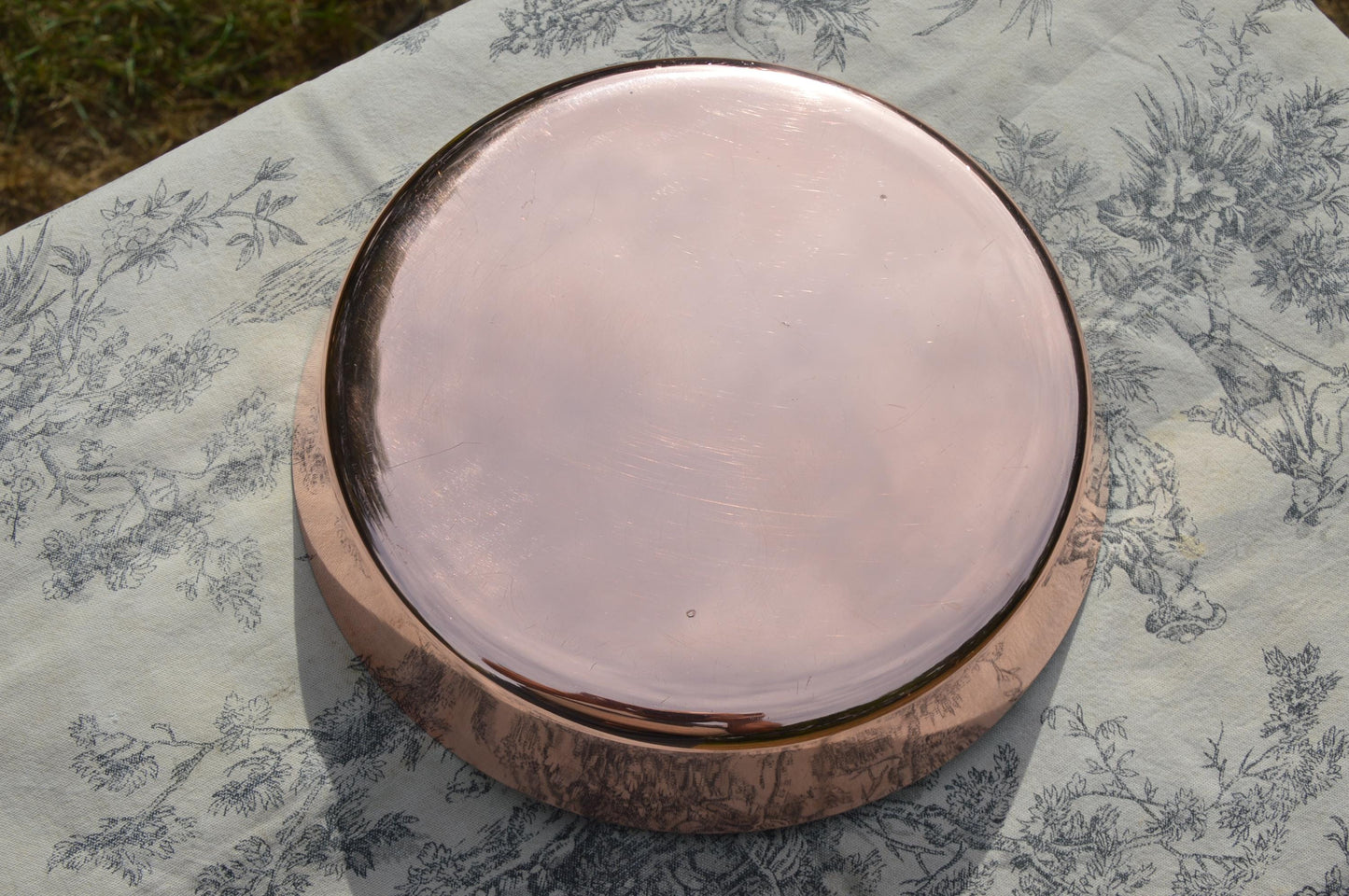 Vintage Copper Tarte Tatin Pan: French Quiche Dish, Made in France Villedieu Made
