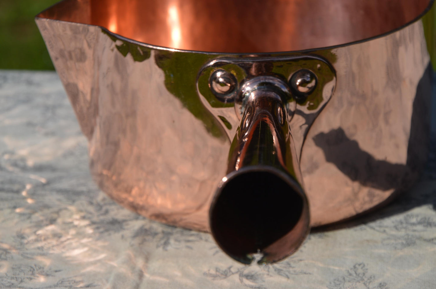 Antique Copper Sugar Pan: Handmade French Patissier Caramel Pan