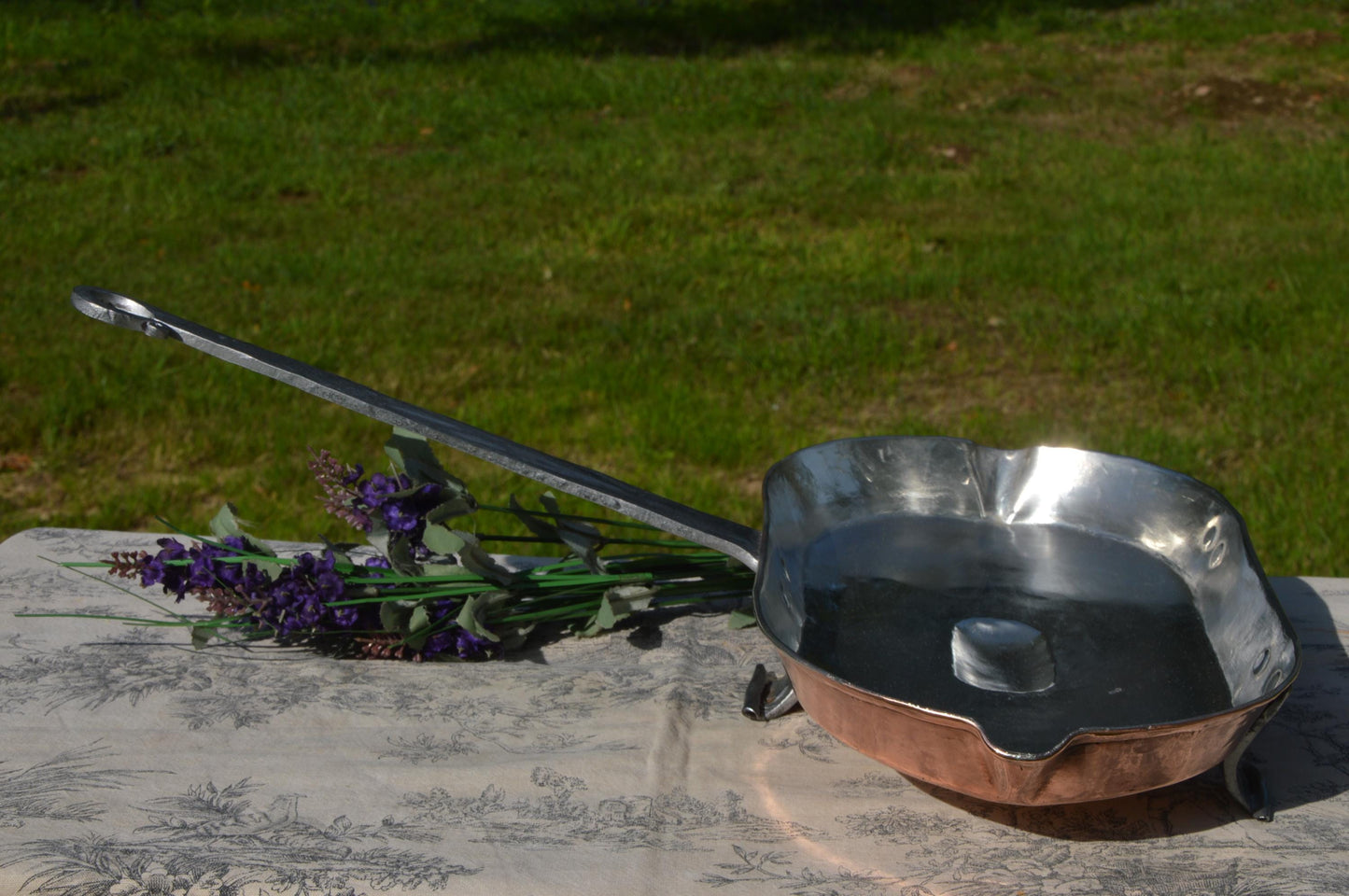 Antique Copper Lechefrite Roasting Pan: French Kitchen Decor