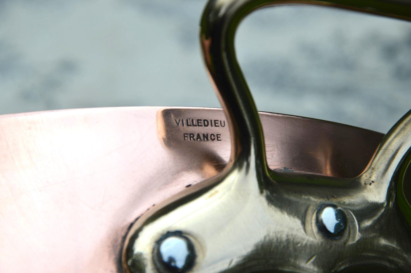 Rondeau French Vintage 3.5mm Copper Factory Nickel 28cm Rondeau Pot Faitout Good Size Saute Pan Villedieu France Stamped