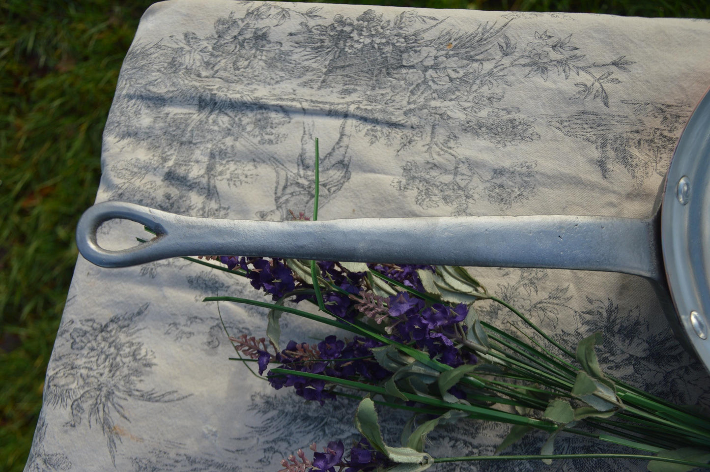 Hand-Wiped Tin Copper Frying Pan - Villedieu French Skillet 26cm