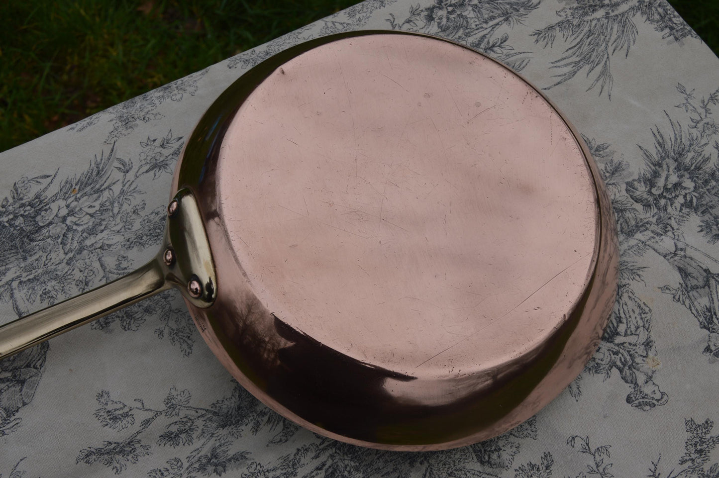 Vintage Copper Sauté, Skillet Pan, 26cm, Bronze Handle, Made in France