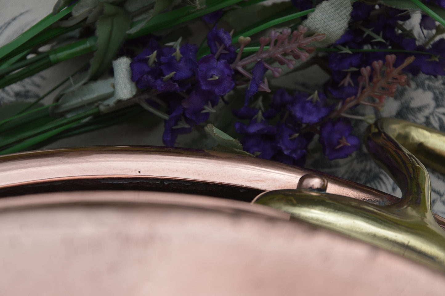 Antique Dehillerin Jam Pan Copper Pan Preserves French Vintage Jelly Confiture Pan Bronze Handles 41cm 16 1/8" 3.57 Kilos Side Pin Hole