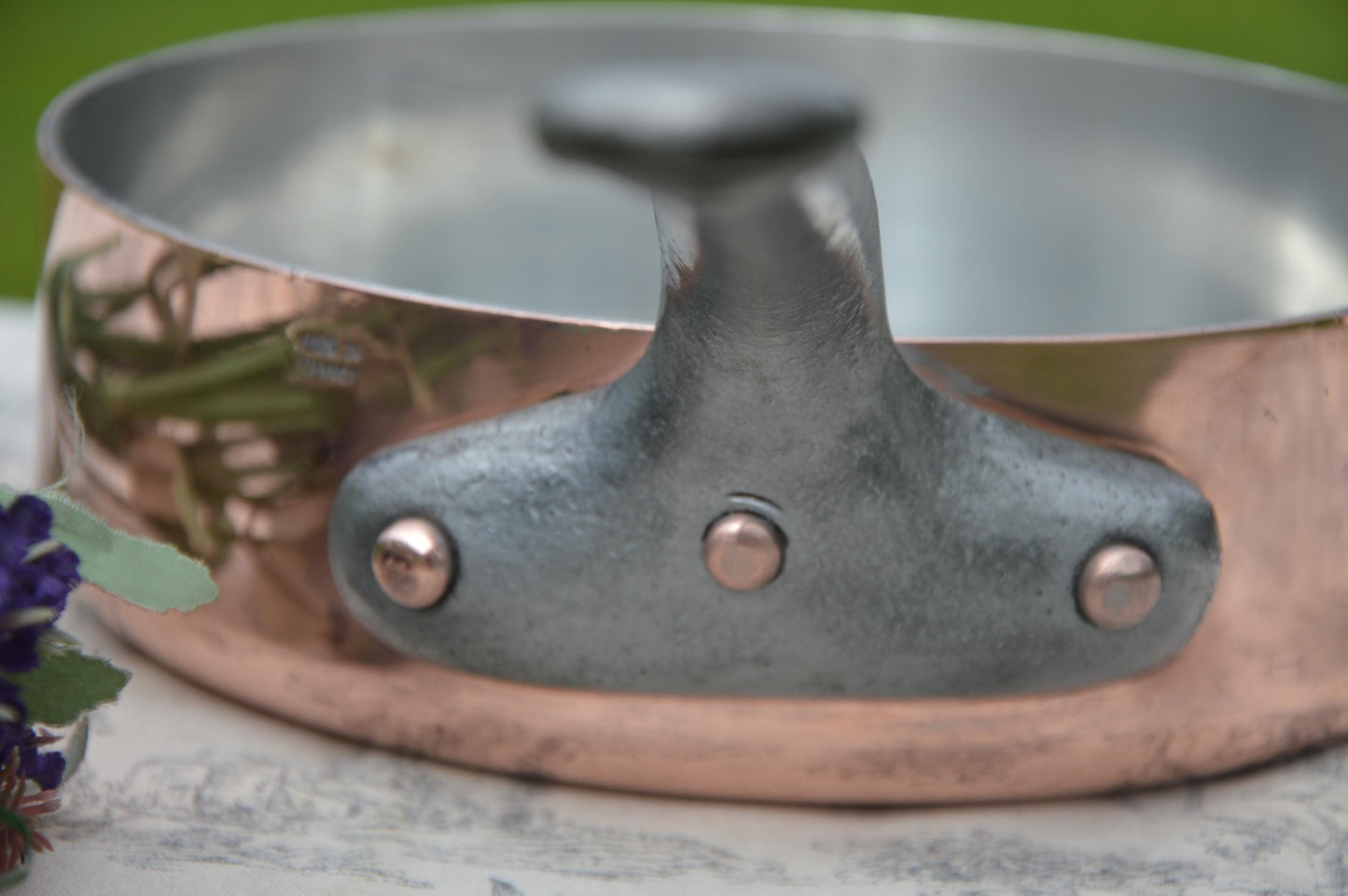 Copper Saute 20cm 2.5mm Vintage Made in France Fry French Pan 2.5mm New Hand Wiped NKC Tin Professional Sauté Normandy Kitchen