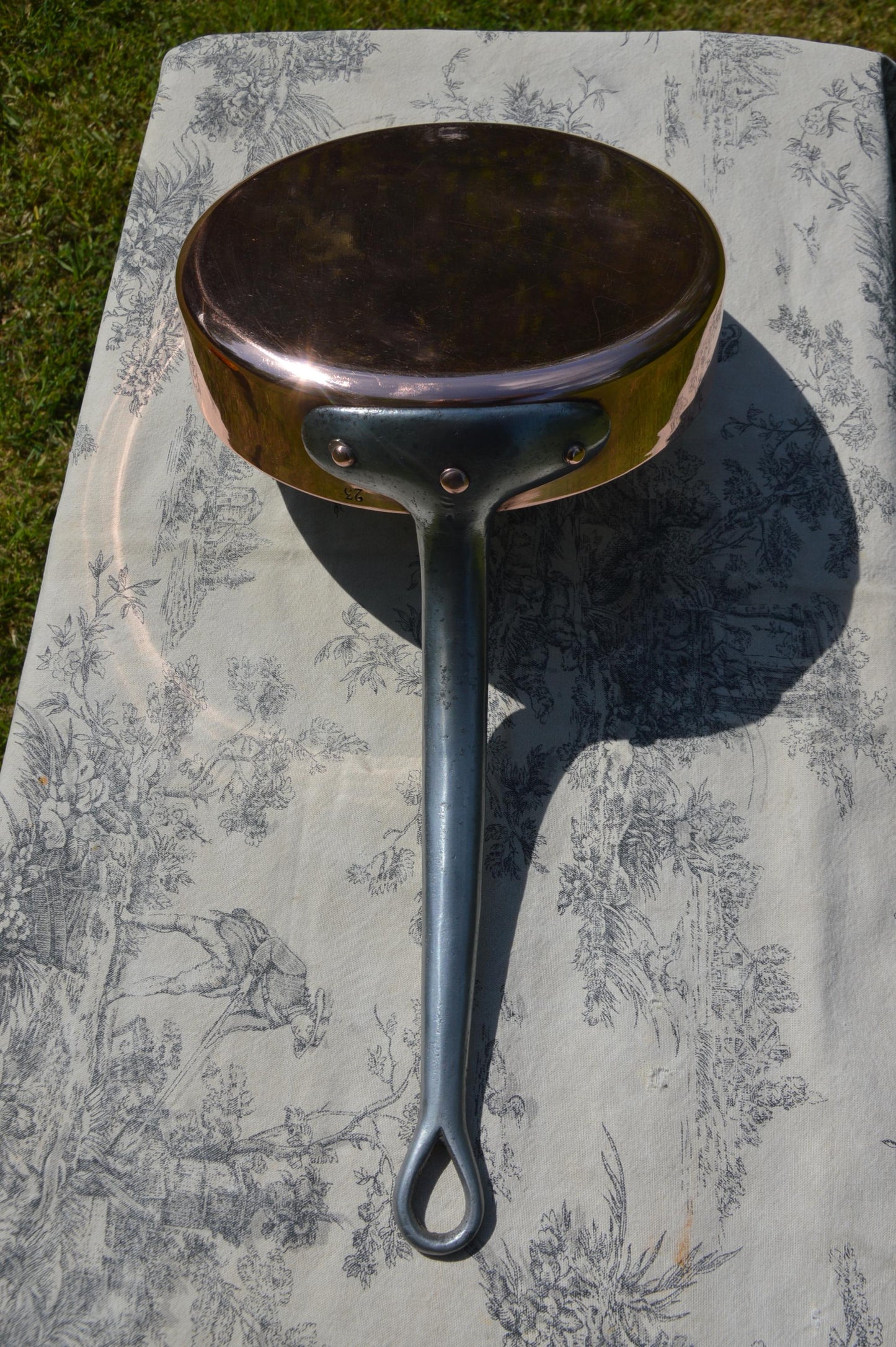 Antique Copper Pan Sauté French Copper Professional Saute Pan 1.4mm New Tin Professional 23cm 9 inch