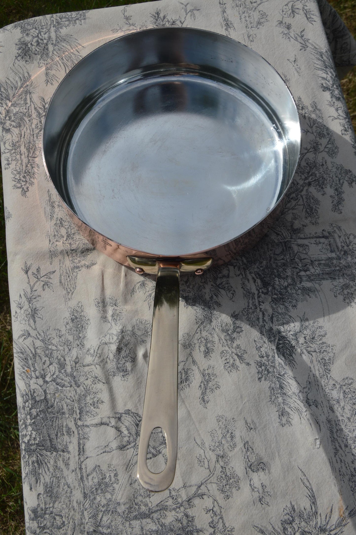 Antique E Dehillerin Copper Sauté, Skillet Pan, 26cm, Bronze Handle, Made in France
