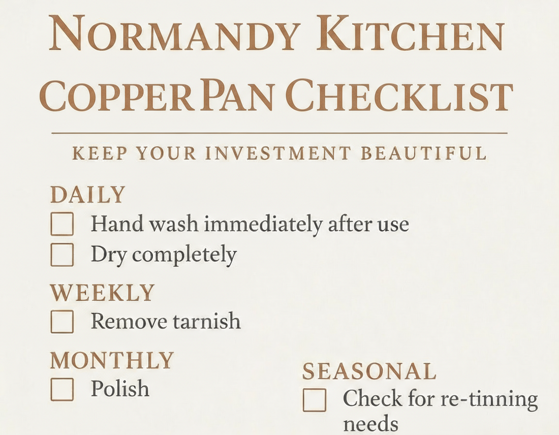 How to brighten and clean dark tin on Copper Pots and Pans by Normandy Kitchen Copper